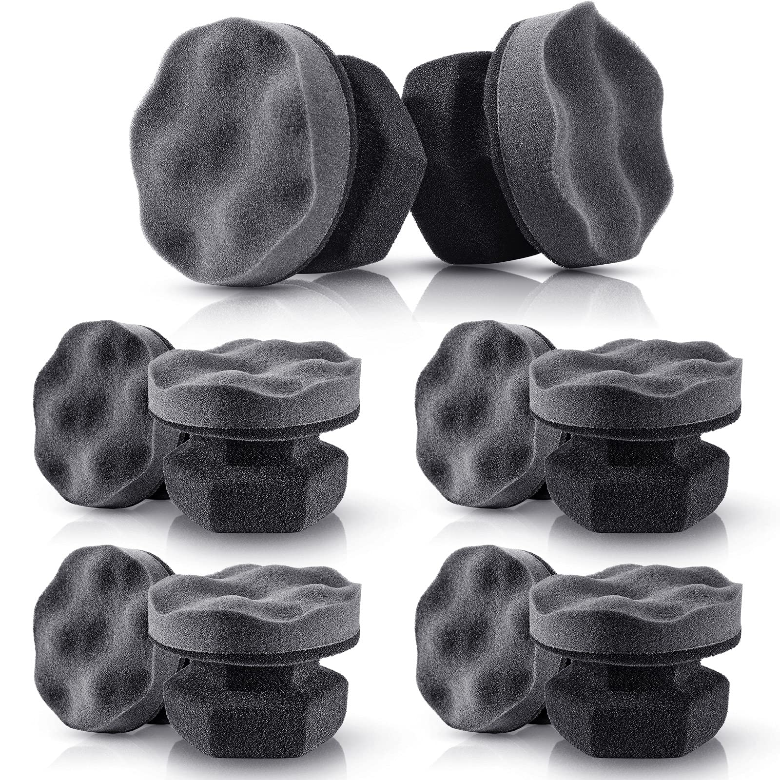 BBTO Reusable Tire Dressing Applicator Sponge - 10 Pack Washable Foam Pads for Car Detailing, Tire Shine Application & No Mess Cleaning - Perfect for Auto Shops, DIY Car Enthusiasts & Professional Detailing Services