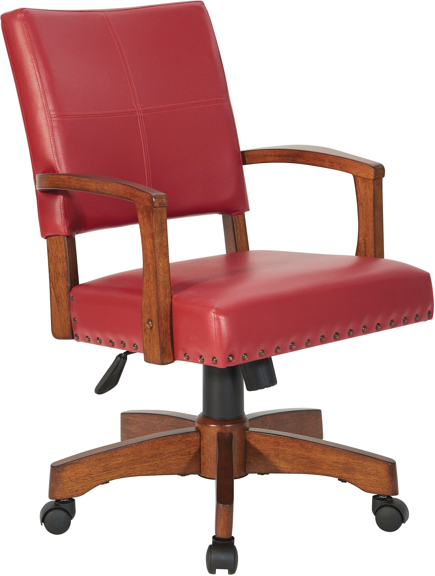 Office Star Deluxe Wood Bankers Chair - Ergonomic Executive Office Chair with Adjustable Height & Swivel Base [109MB] - Perfect for Home Office, Conference Rooms & Professional Workspaces
