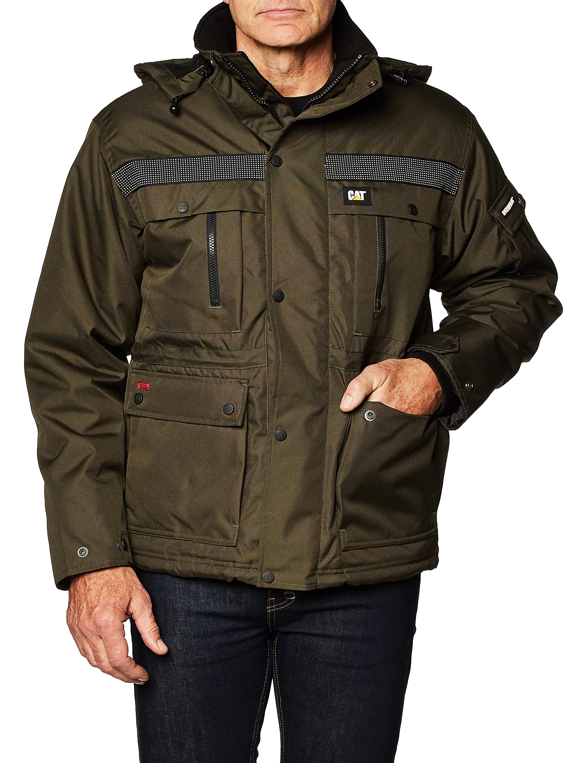 Caterpillar Men's Big and Tall Heavy Insulated Parka Jacket - Winter Coat for Cold Weather (Regular & Big & Tall Sizes) - Ideal for Construction Work, Outdoor Activities & Extreme Winter Conditions
