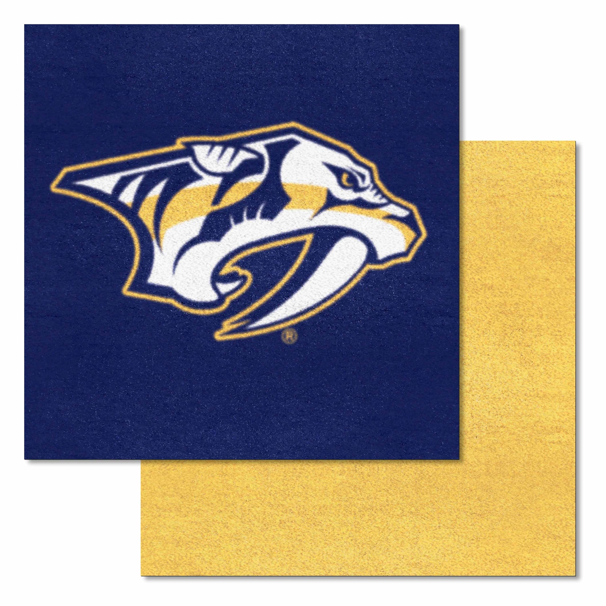 Nashville Predators Team Carpet Tiles by FANMATS - 45 Sq Ft Premium Flooring for Game Rooms, Man Caves & Sports Themed Decor