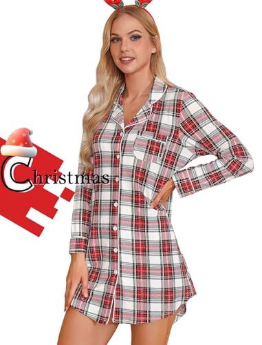 Long Sleeve-white Plaid