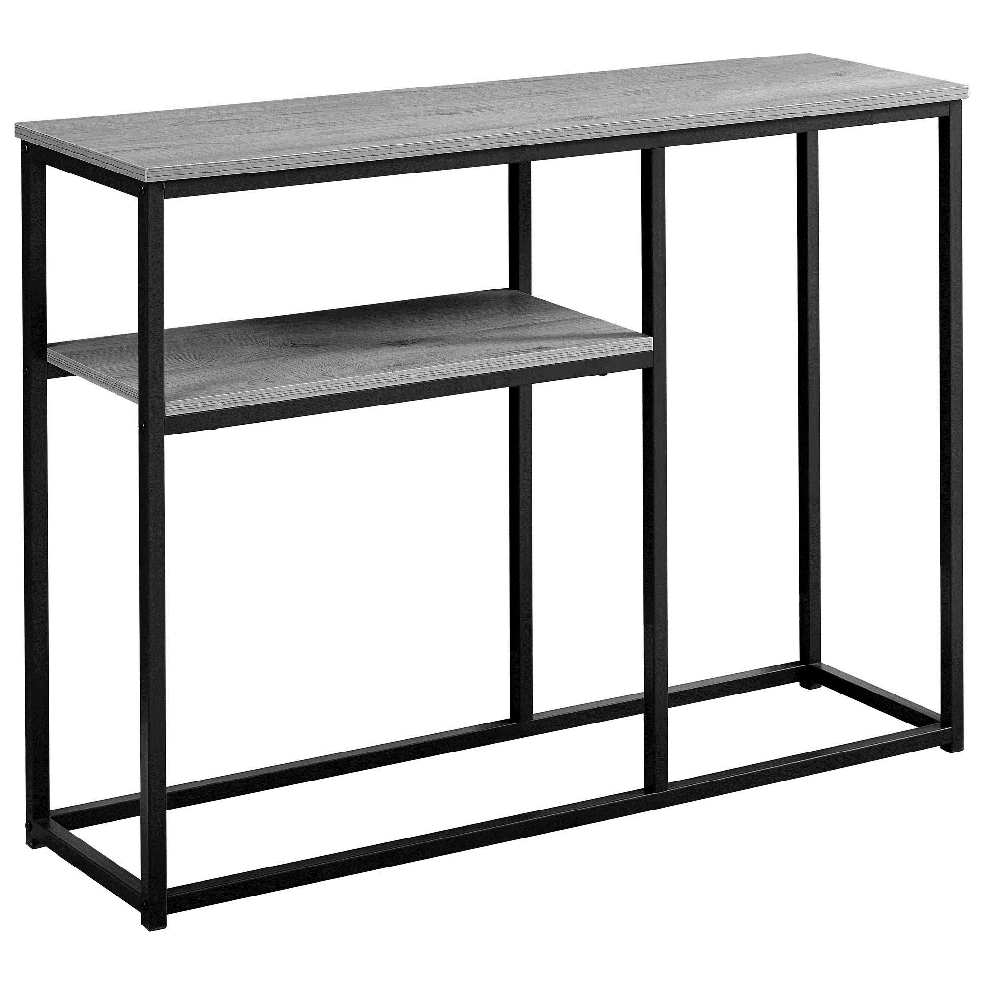 Ergode Accent Table - 42 Inch Modern Hall Console Table with Grey and Black Metal Frame | Perfect for Entryway, Living Room, or Bedroom Decor