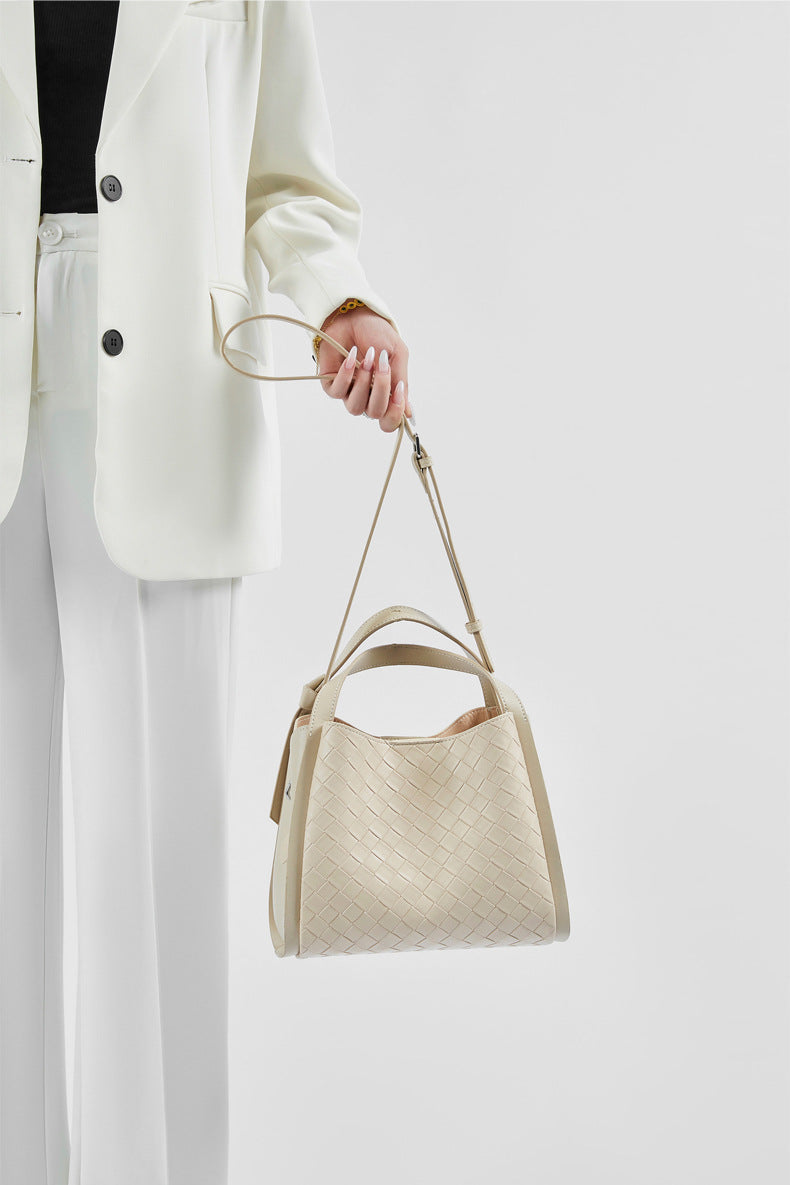 Stylish Woven Handbag with Adjustable & Detachable Straps - Perfect for Work, Travel & Everyday Use