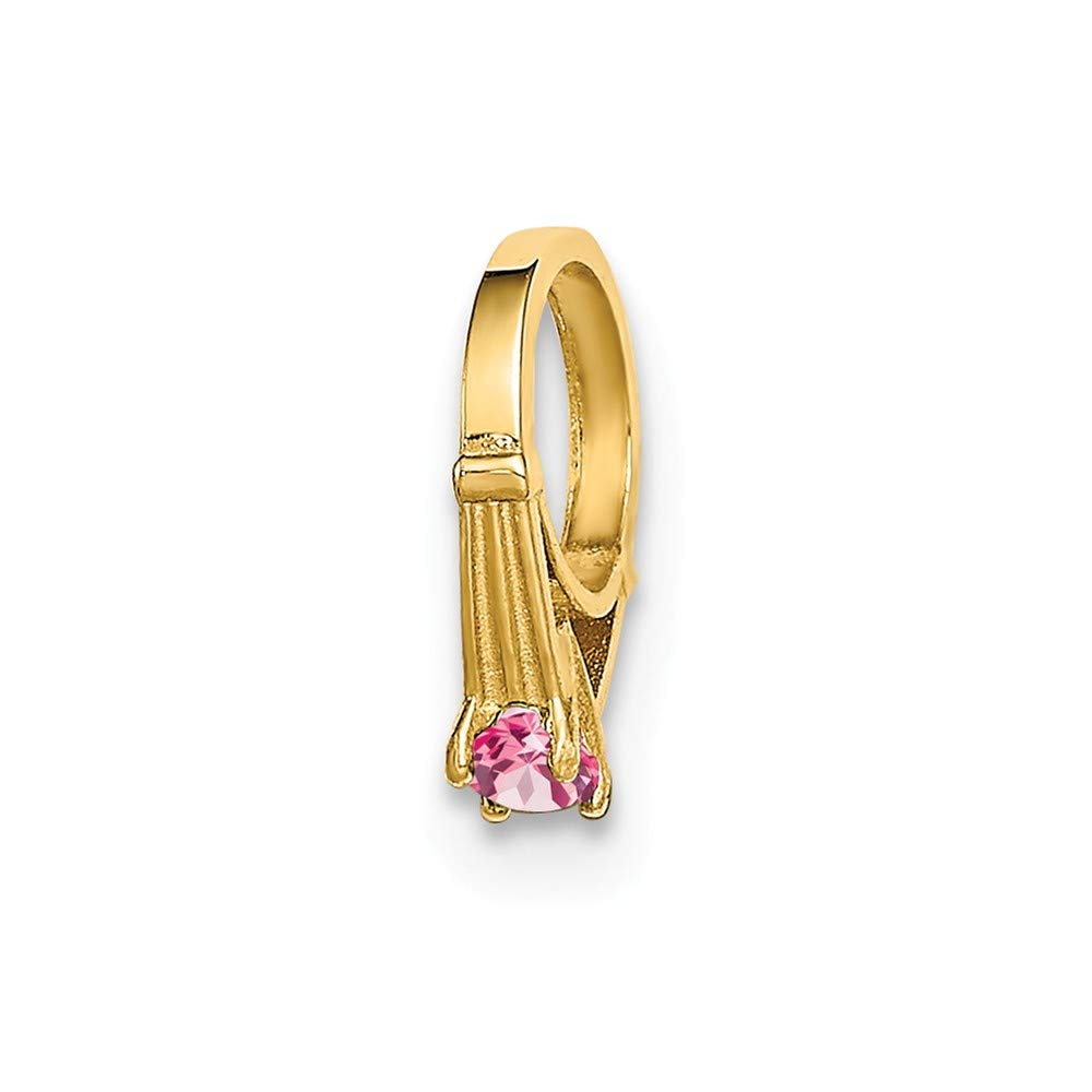 14K Gold Pink CZ Ring - Elegant Jewelry for Parties & Gifts
