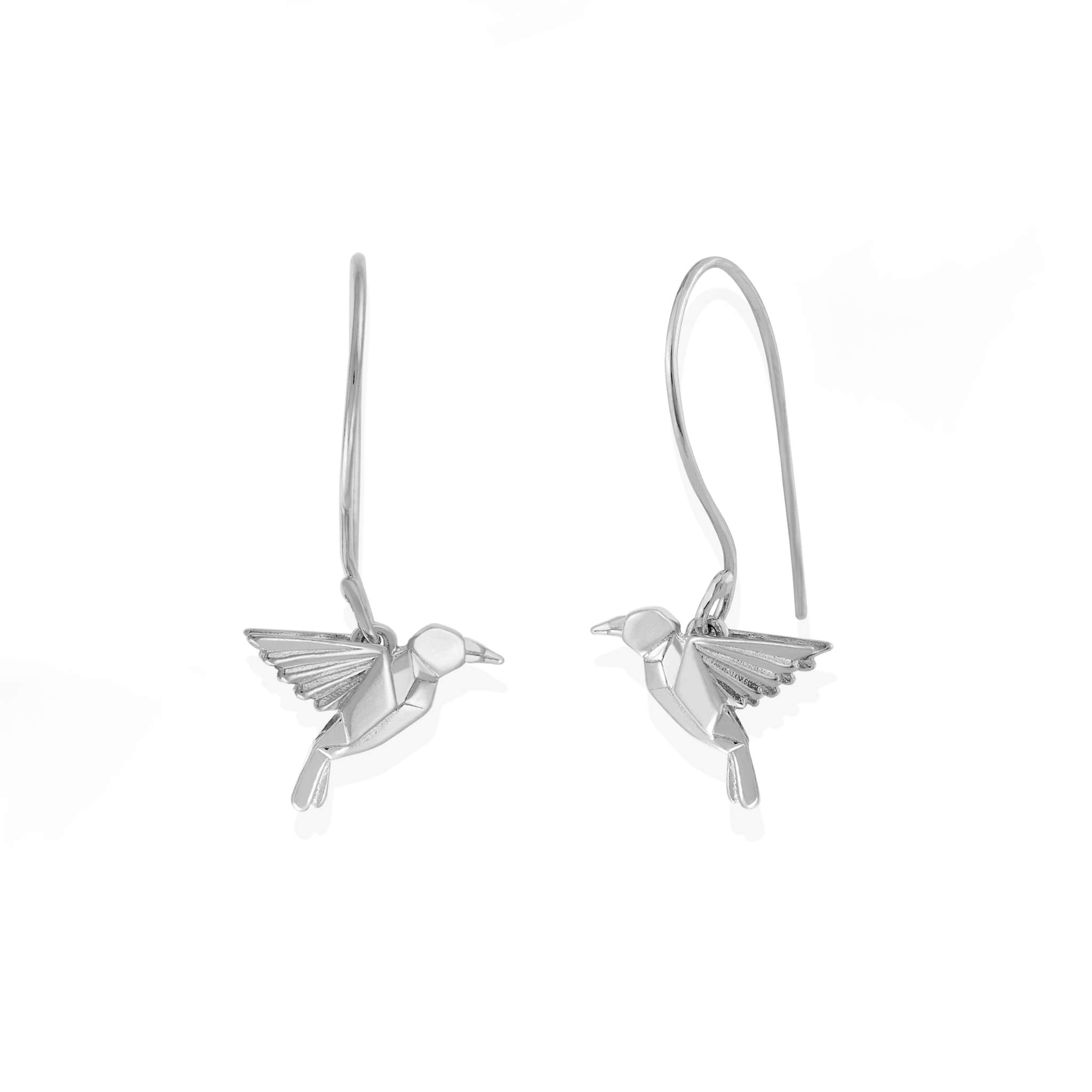 Sterling Silver Origami Bird Earrings for Women - Elegant Handmade Jewelry Gift for Her - Perfect for Casual Wear, Parties & Special Occasions