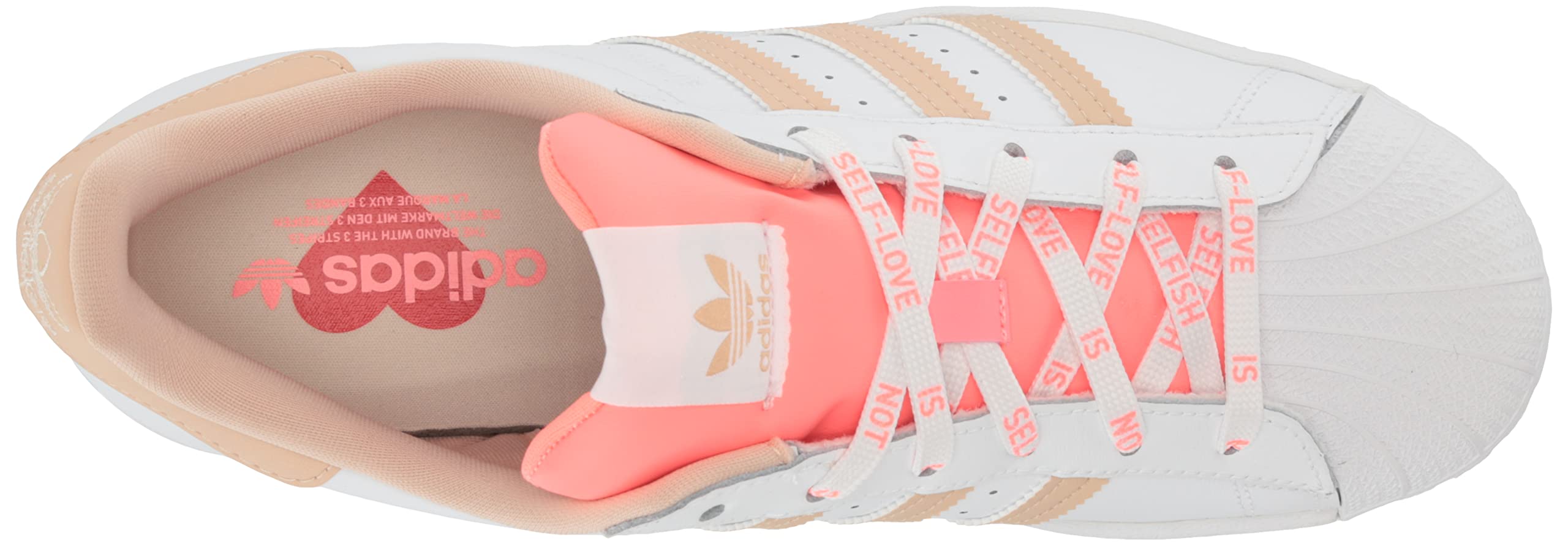 adidas Women's Superstar Sneakers - Classic White Leather Low-Top Shoes for Casual Wear, Running & Gym Workouts