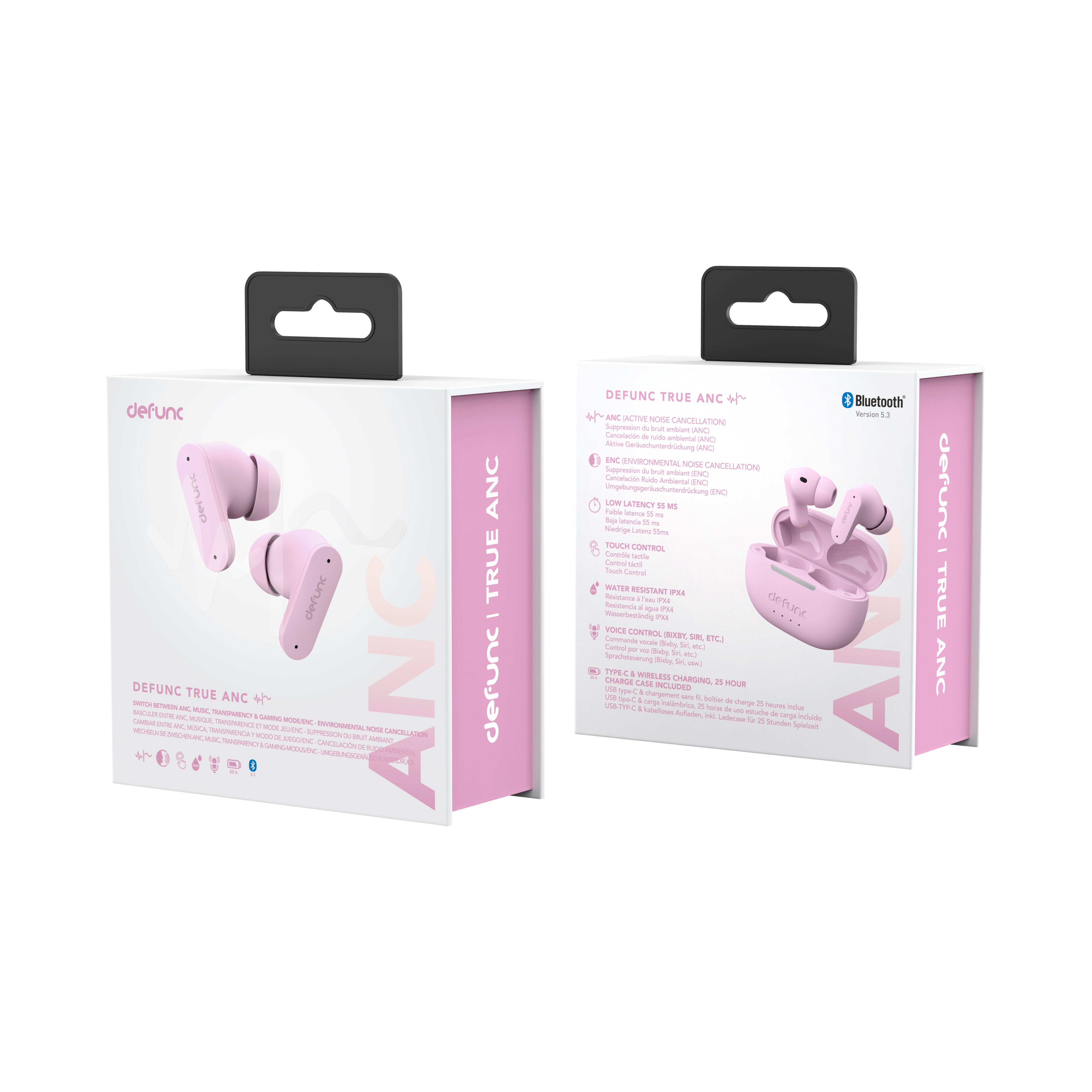 DEFUNC TRUE ANC Wireless Earbuds - Active Noise Cancelling Bluetooth Headphones for Gym, Travel & Workout - Premium Sound Quality for Music & Calls