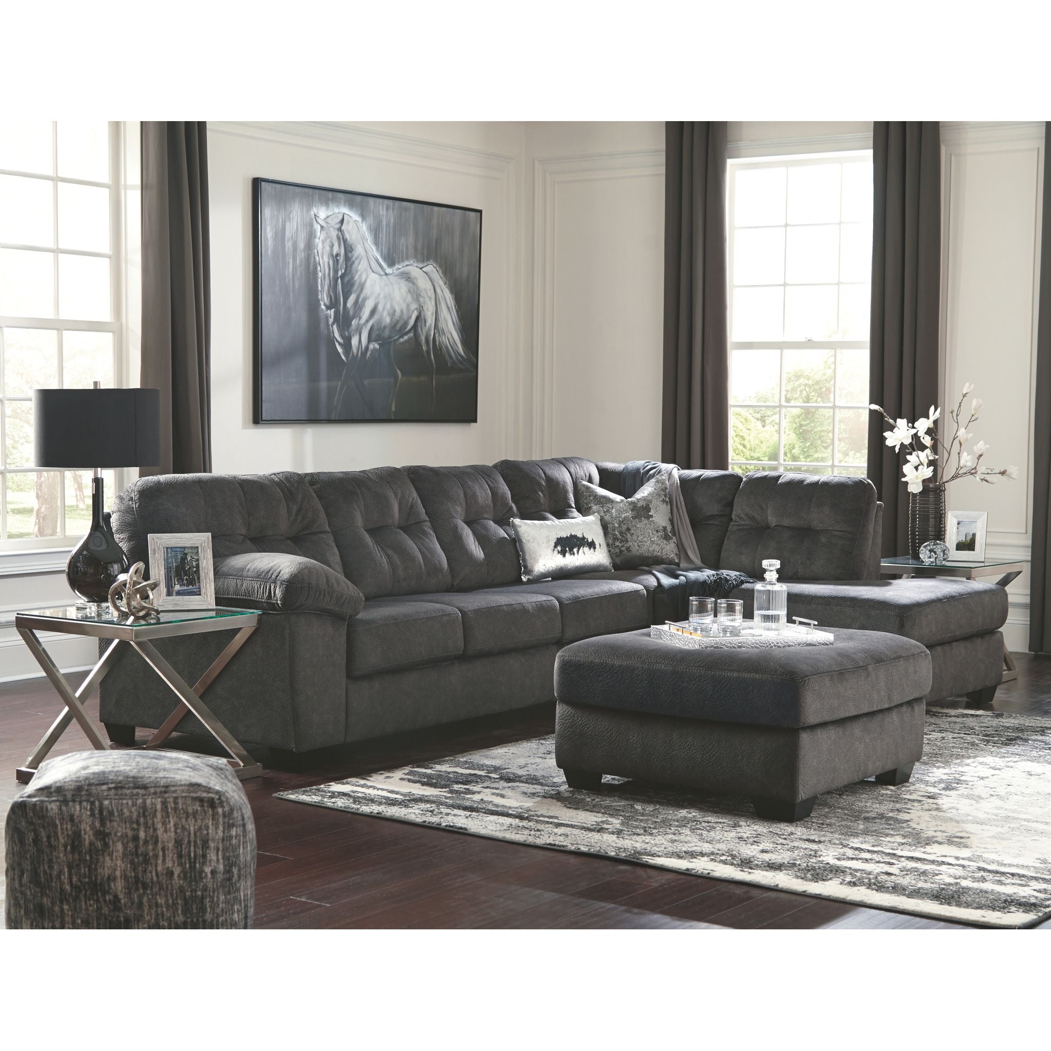 Accrington 2-Piece Sectional Sofa with Chaise Lounge - Modern L-Shaped Couch for Living Room, Family Room & Apartment