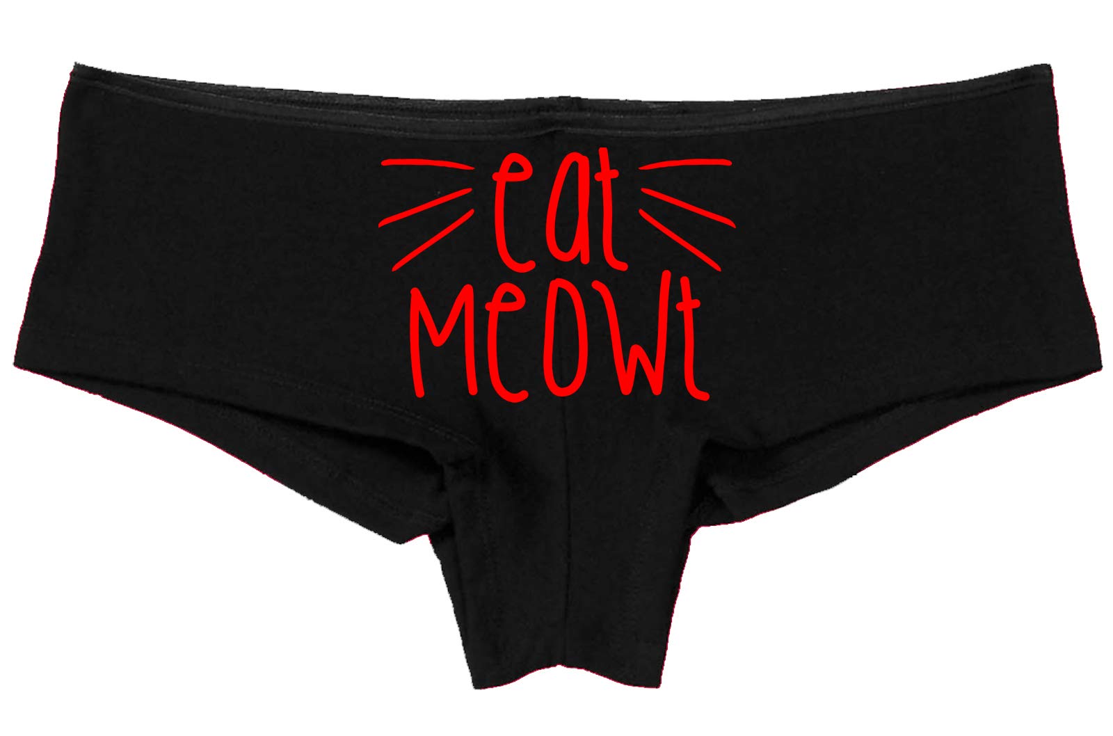 Knaughty Knickers 'Eat Meowt' Pussy Cat Whiskers Kitten Lingerie - Sexy Pet Play Panties for Roleplay & Intimate Fun