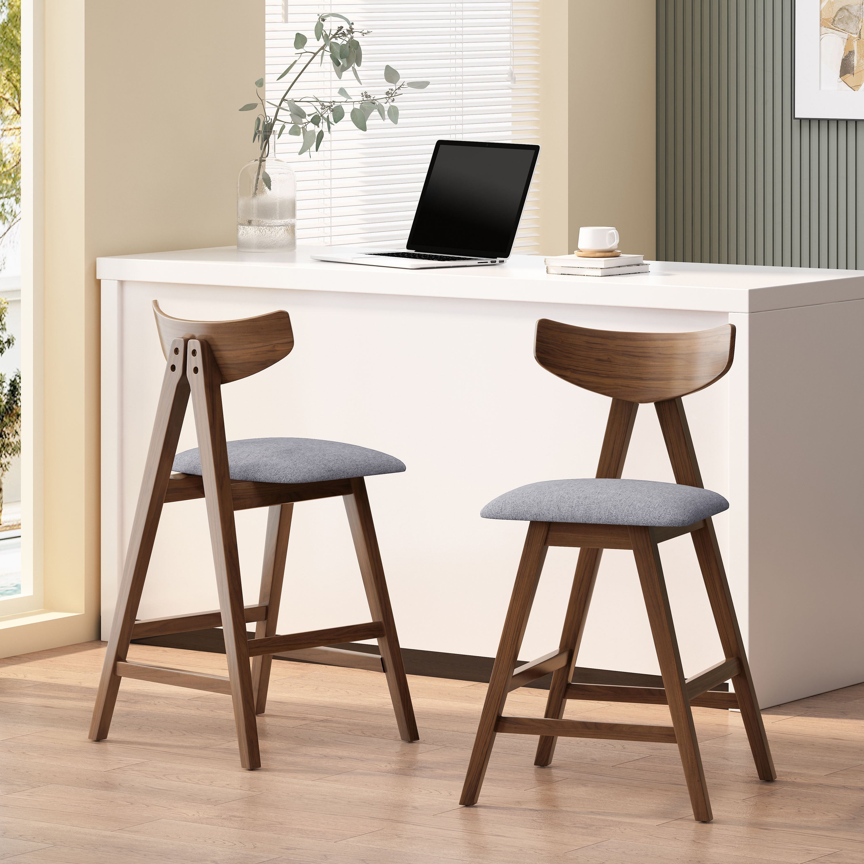 Modern Counter Stools Set of 2 - 24