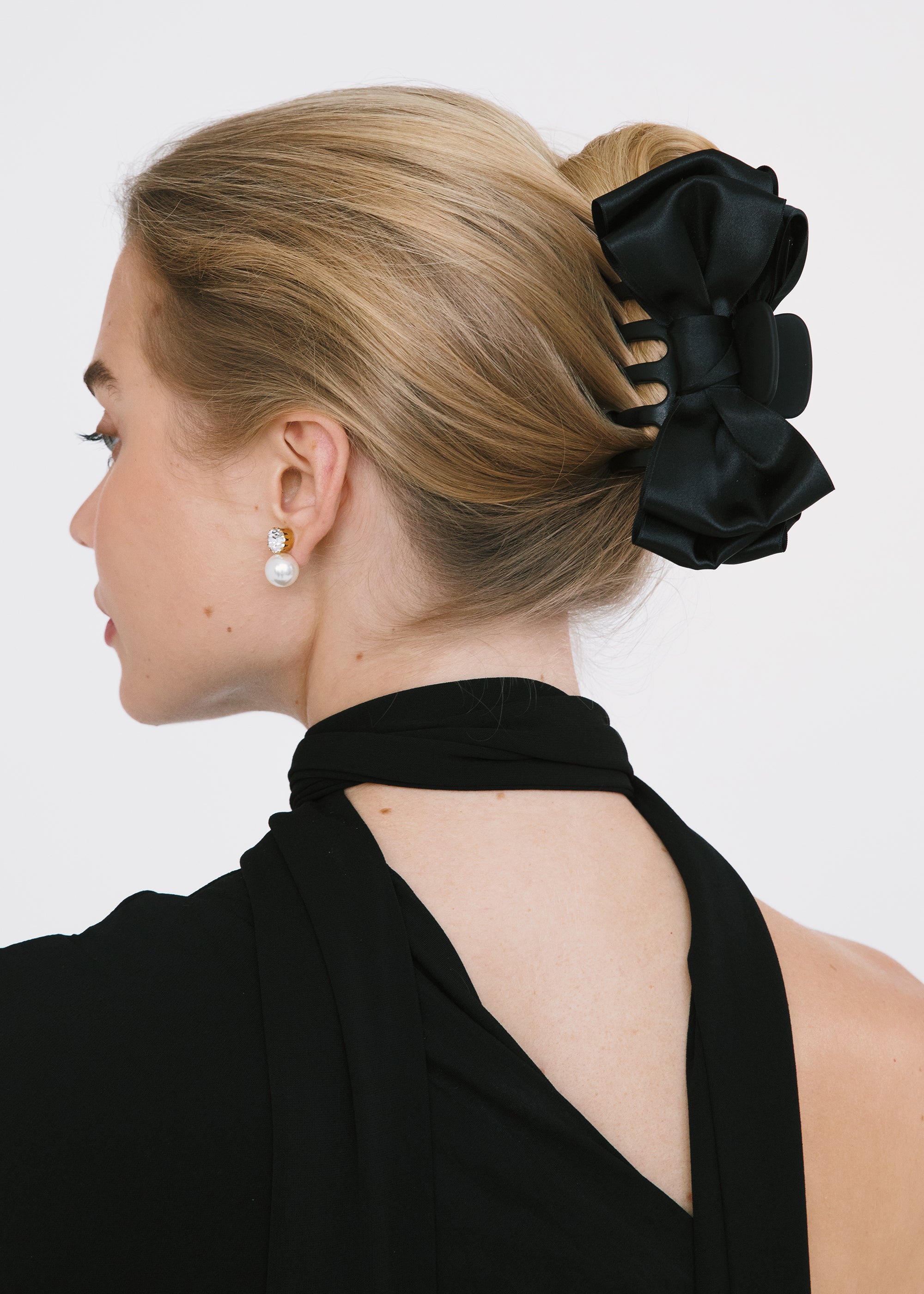 Agatha Jaw Clip Hair Barrettes - Black Hair Clips for Women & Girls, Perfect for Ponytails, Braids & Updos - Great for Everyday Wear, Work & Special Occasions