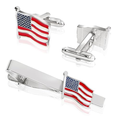 Silver Tie Clip Set 2