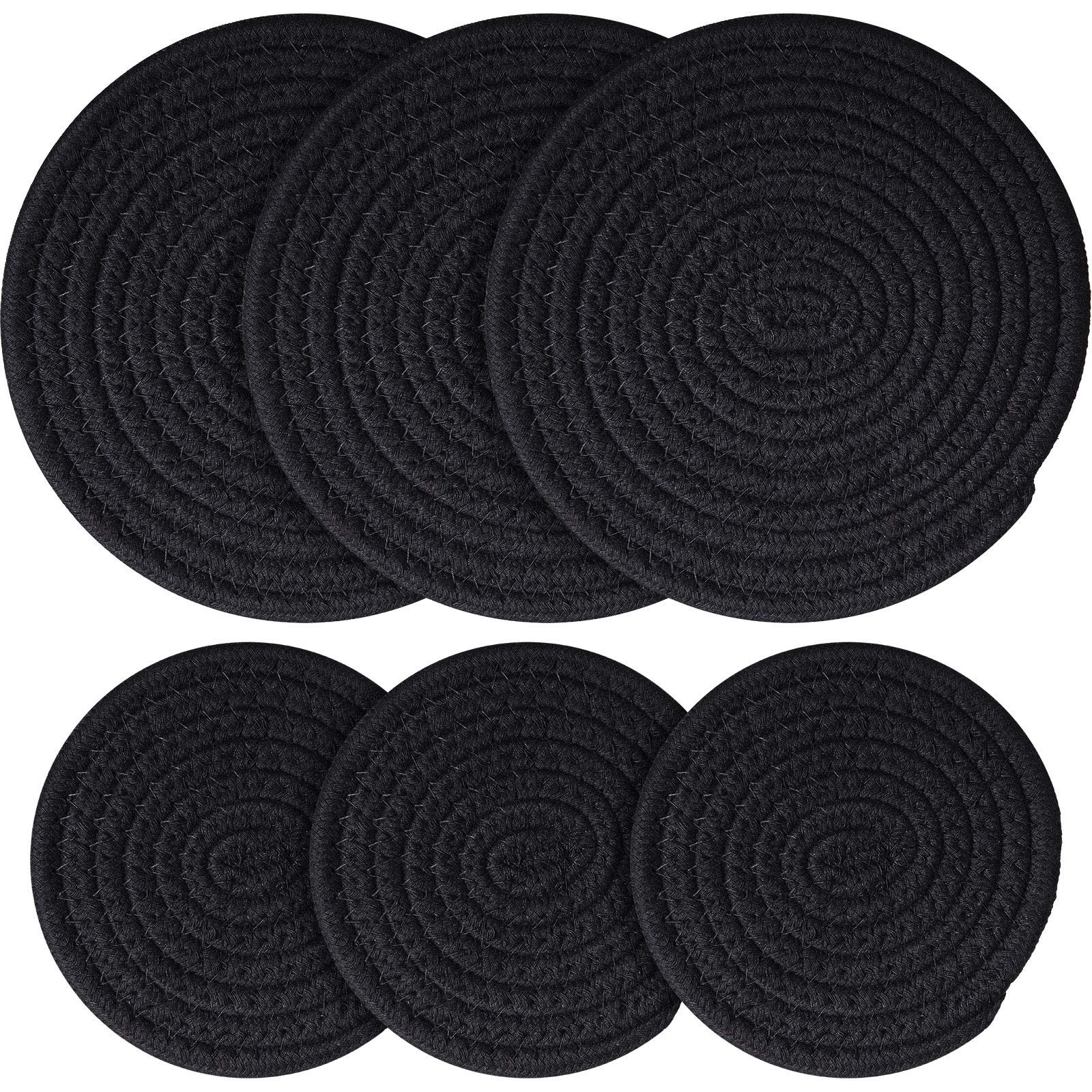 Patelai 6-Pack Cotton Trivets for Hot Pots & Pans - Heat Resistant Kitchen Pads (7