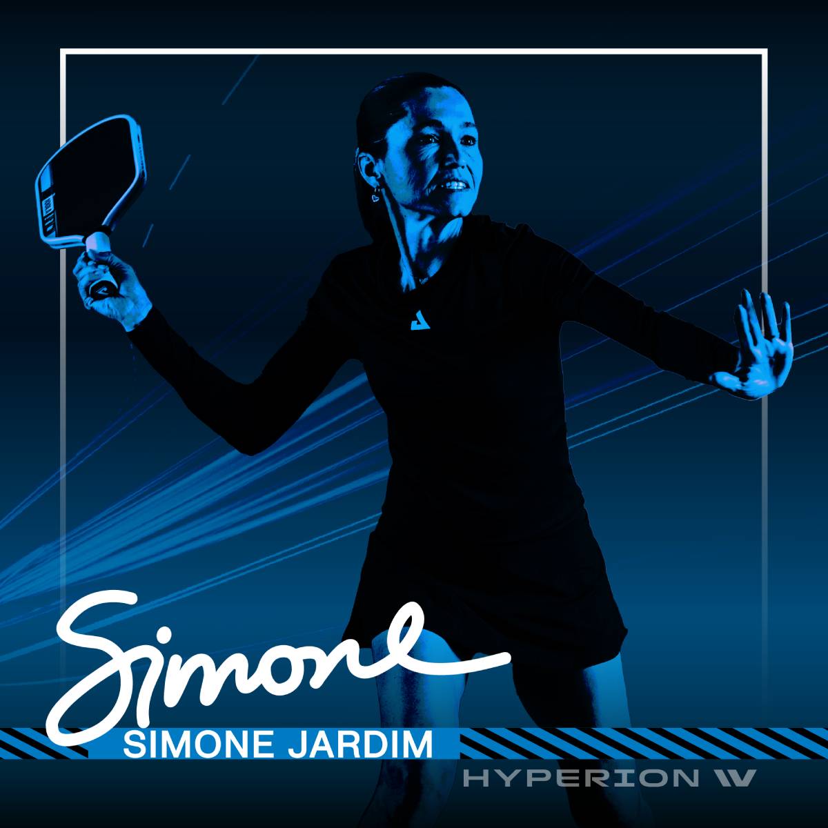 JOOLA Simone Jardim Hyperion Pro IV Pickleball Paddle - Premium Carbon Fiber Face with Cushion Grip for Control & Power - Perfect for Competitive Play & Outdoor Games