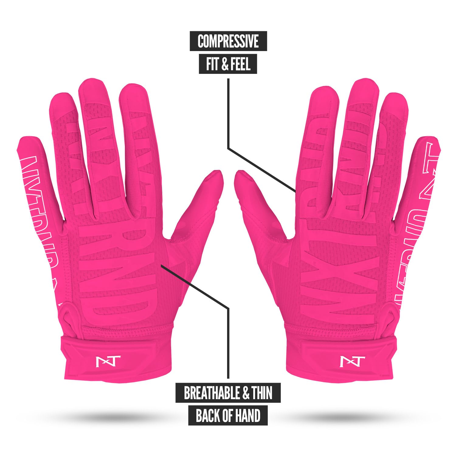 Nxtrnd G2 Football Gloves for Men - Ultra Sticky Elite Receiver Gloves with Enhanced Grip - Perfect for Training, Games & Competitive Play