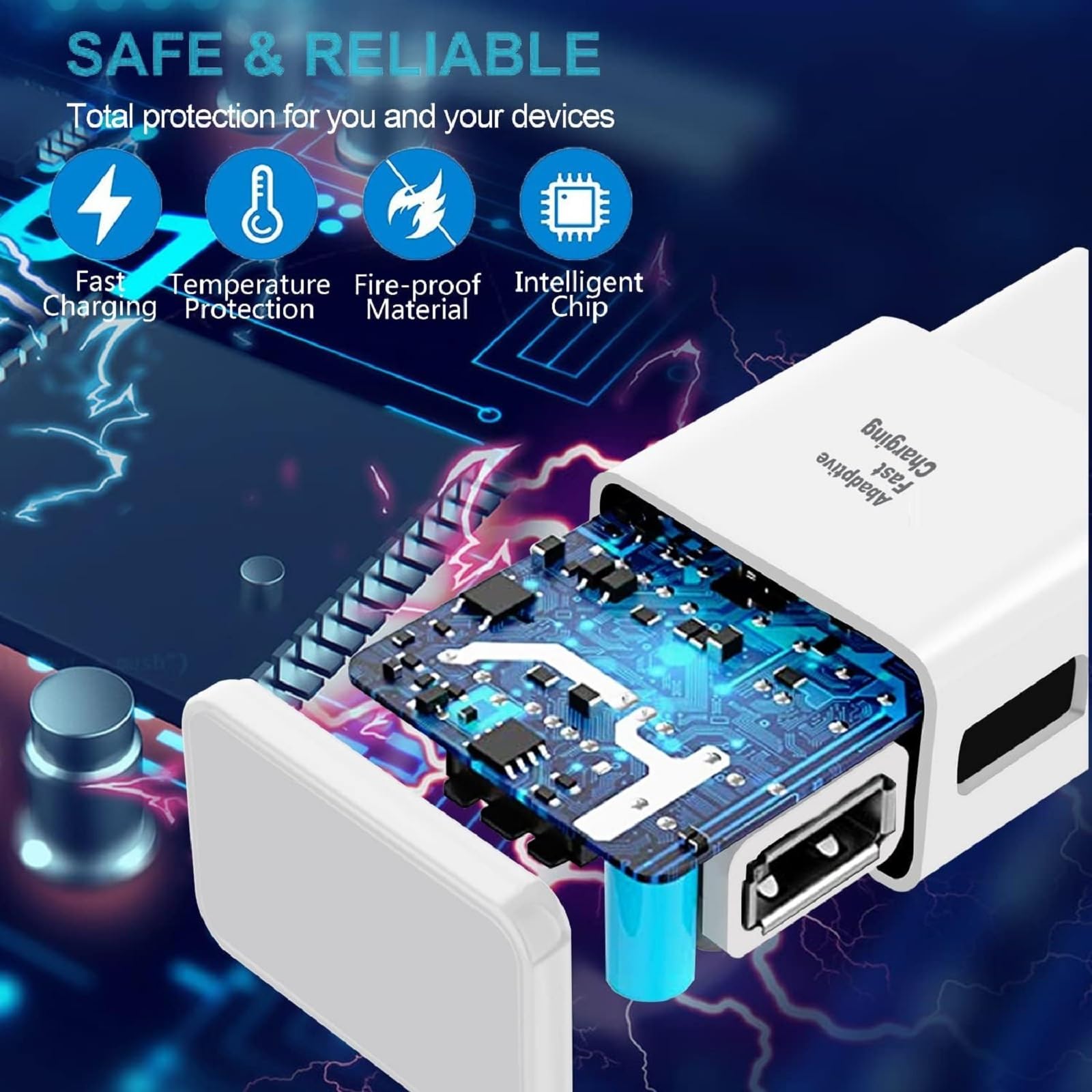 6FT USB-C Fast Charger Cable & Wall Adapter for Samsung Galaxy S9/S10/S20/S21/S22/S23/S24/S25 Plus/Ultra/FE, A14/A15/A16/A25/A35/A54/A55/A56 & Note 9/10/20 - Rapid Charging Cord with Power Block for Home, Office & Travel