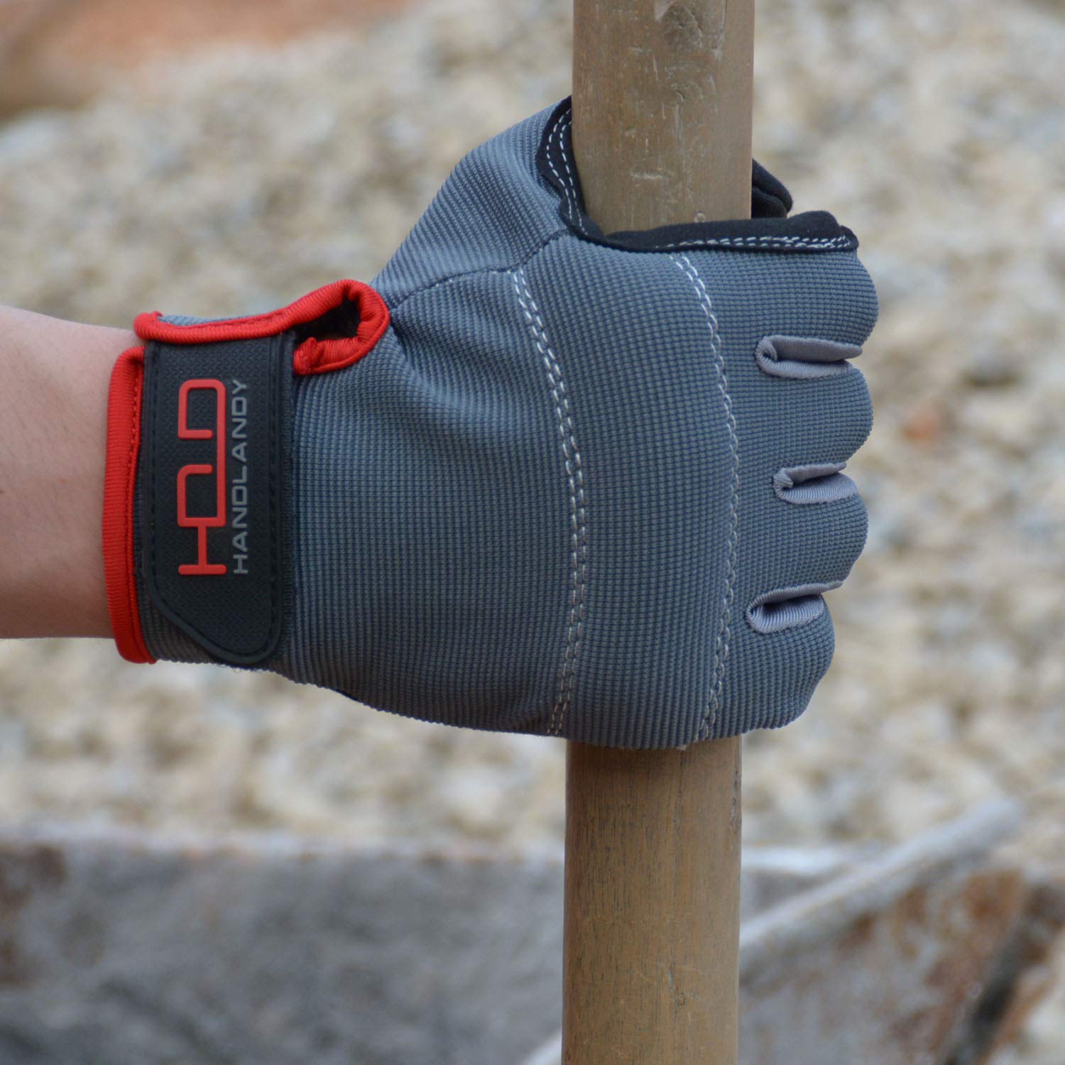 Handlandy Touch Screen Work Gloves - Durable Mechanic Gloves for Men & Women - Perfect for Yard Work & DIY Projects