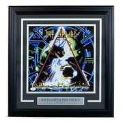 Joe Elliott & Phil Collen Autographed Framed 12x12 Def Leppard Band Photo with JSA Certificate - Perfect for Music Memorabilia Collectors & Rock Fans Display