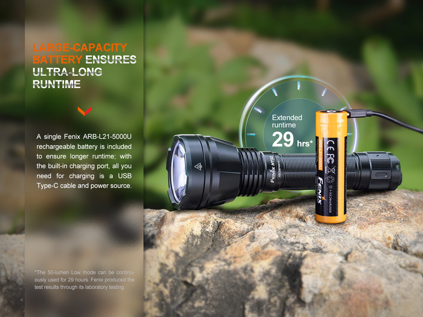 Fenix HT32 Hunting Flashlight with Red & Green Light Modes | High-Power Tactical Flashlight for Hunting, Camping & Outdoor Adventures