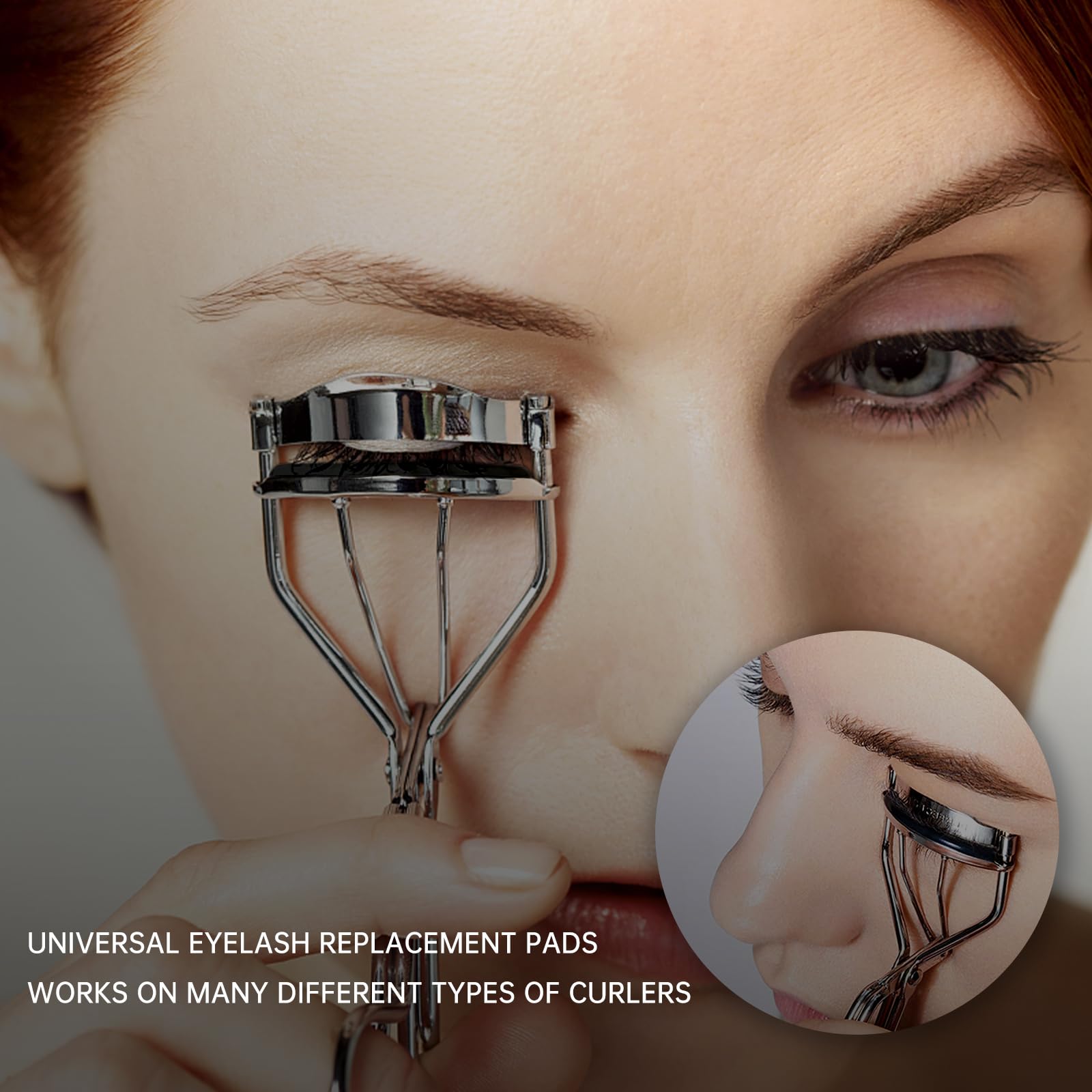 Shiseido Eyelash Curler Refill Pads 24PCS - Silicone Lash Curler Replacement Pads Compatible with Revlon, Elf, Shu Uemura - Perfect for Home & Travel Makeup Kits