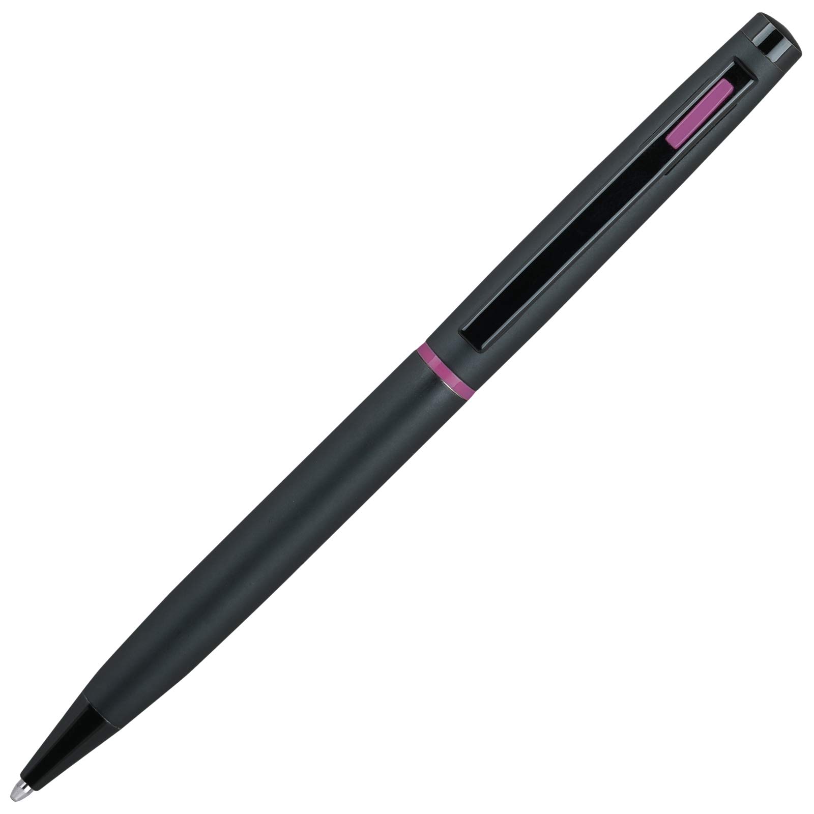 Premium Lanier 4G Ballpoint Pen - Matte Black with Purple Accents, Gift Box Included | Smooth Writing for Office, School & Business Meetings | Elegant Maple Wood Design
