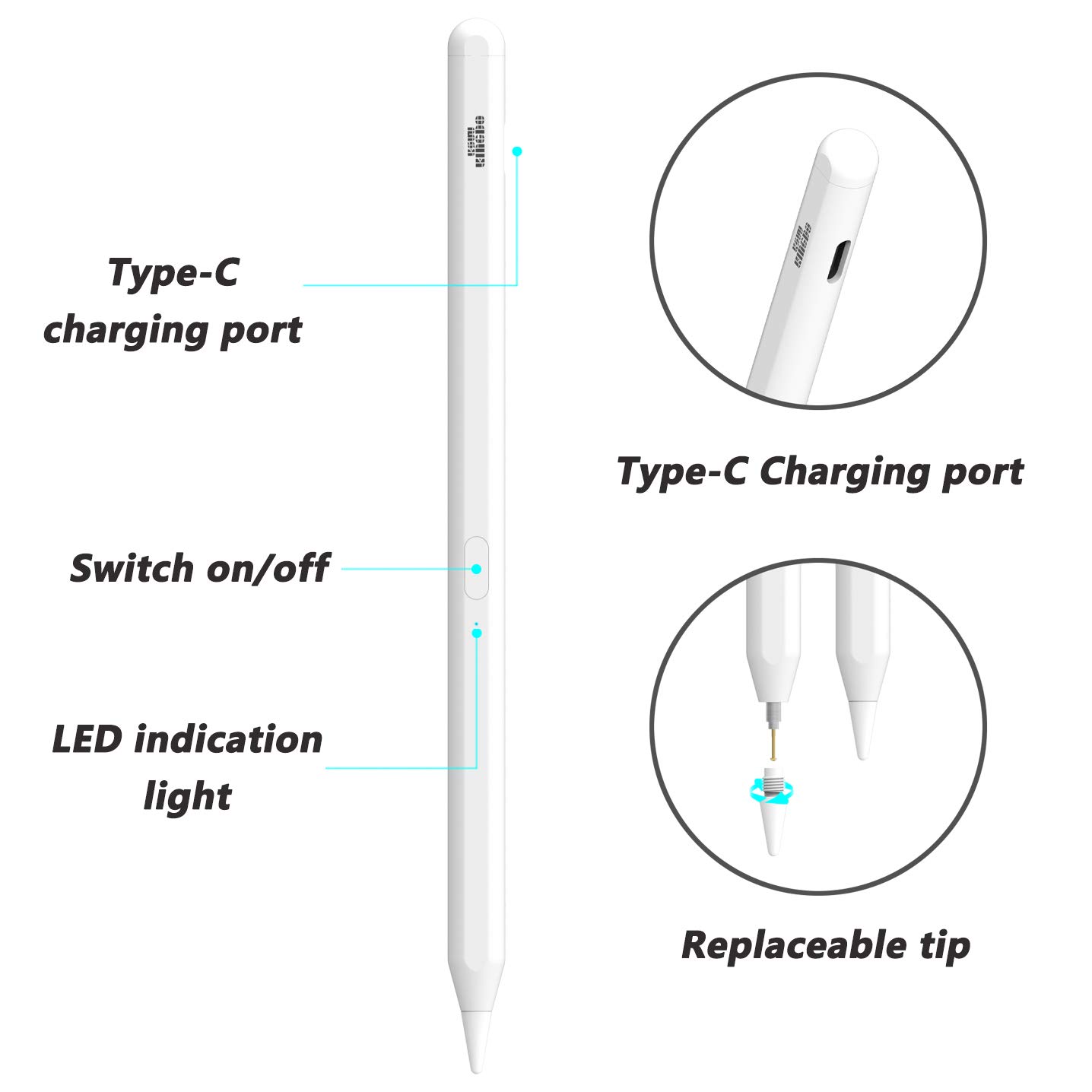 Premium Stylus Pen for iPad - Compatible with iPad Pro 11