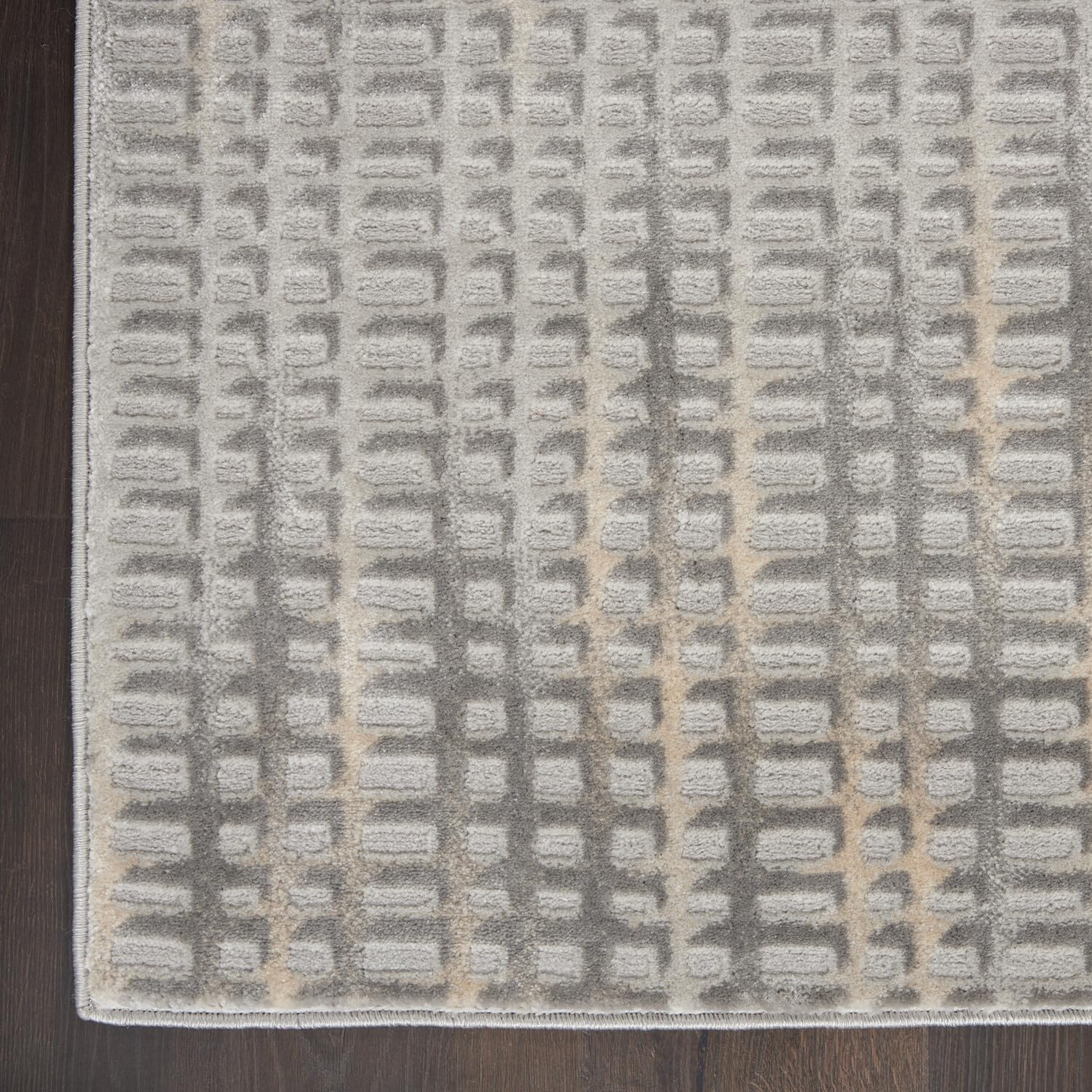 Nourison Solace Contemporary Abstract Grey/Beige 8' x 10' Area Rug - Easy to Clean, Non-Shedding, Stain Resistant - Perfect for Bedroom, Living Room, Dining Room & Kitchen Decor