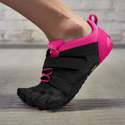 Vibram Women's V Train 2.0 Cross Training Shoes - Lightweight & Breathable for Gym, Running & Fitness - Black/Pink Color