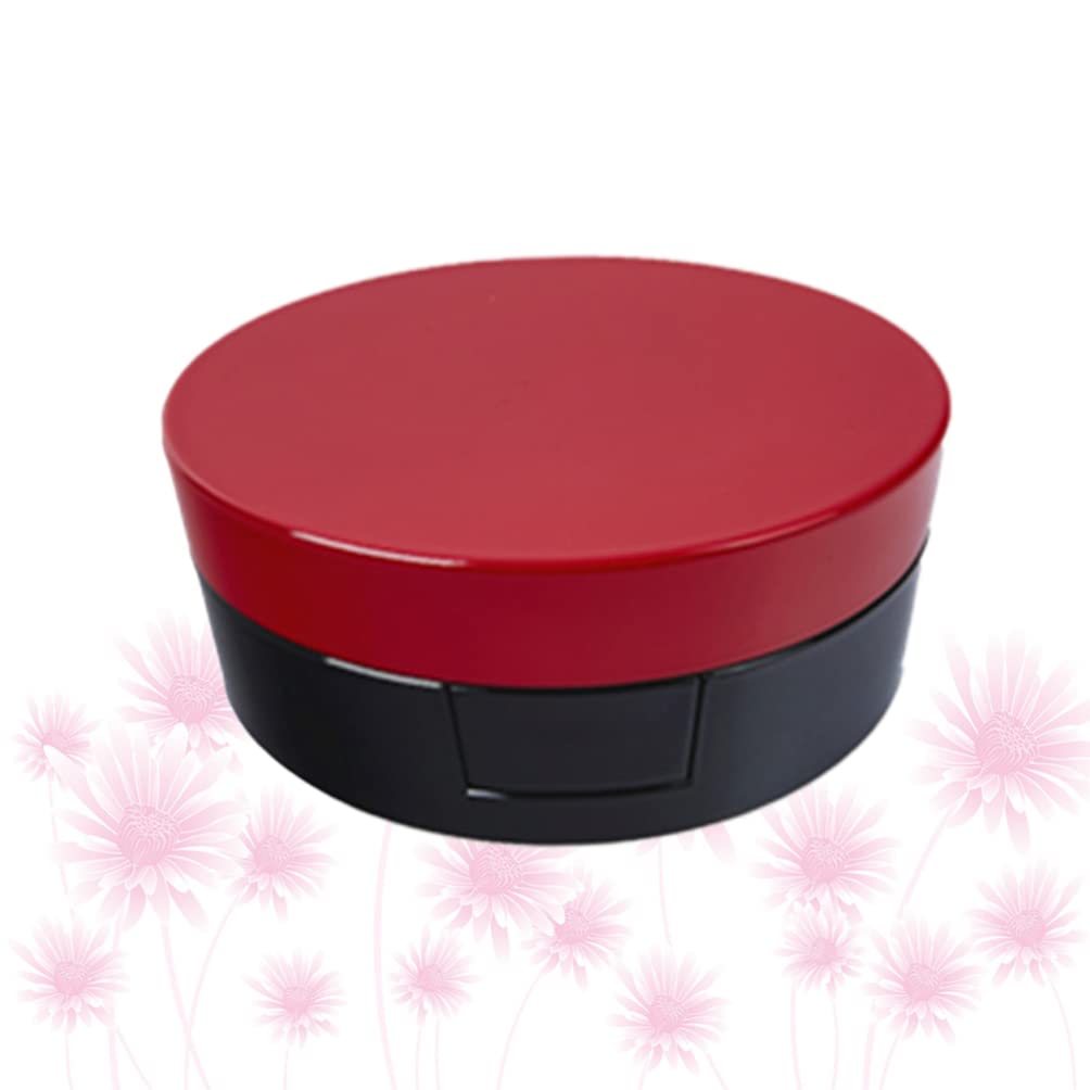FOMIYES Refillable Makeup Foundation Compact Case with Powder Puff - Empty Travel-Friendly DIY Cushion Container for On-the-Go Touch Ups (Red) | Perfect for Travel, Daily Makeup Routine & Professional Makeup Artists