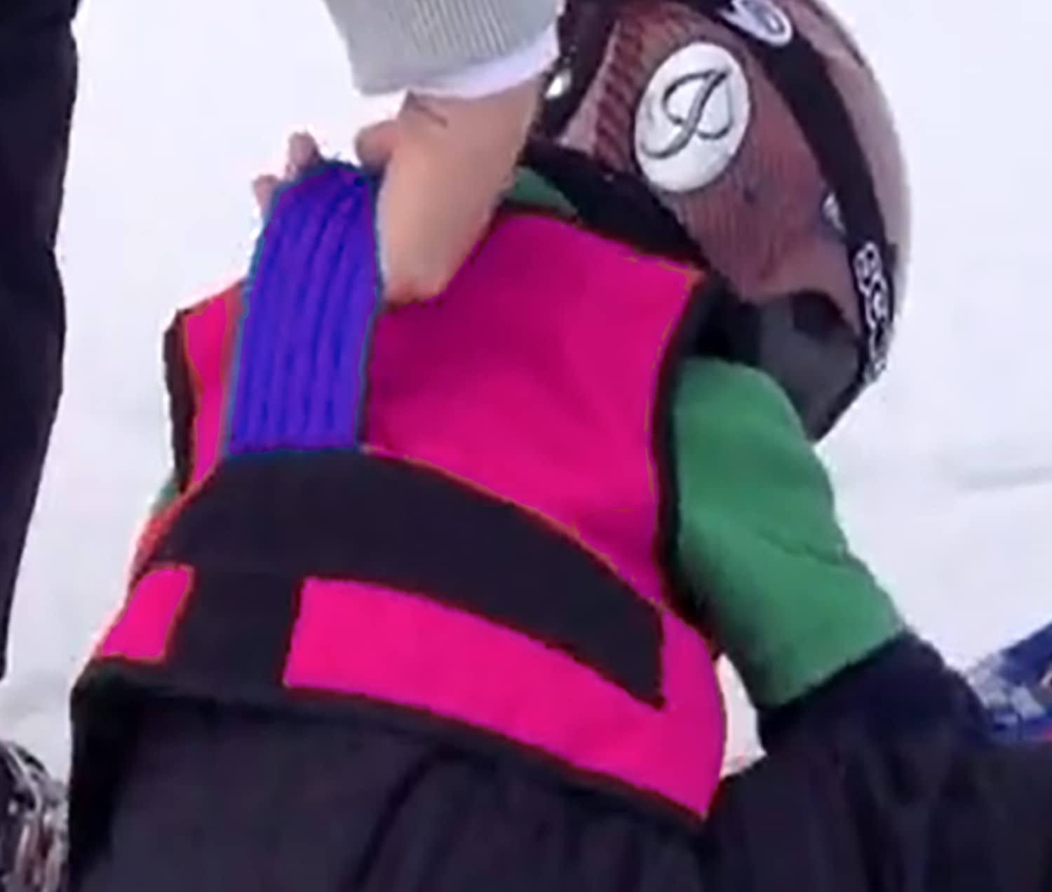 Kids Ski Safety Vest - Hot Pink & Purple Reflective Jacket for Snowboarding & Winter Sports | High Visibility for Safe Outdoor Play