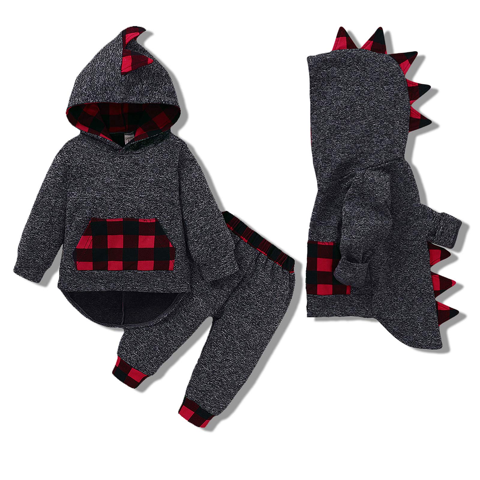 **Kucnzi Baby Toddler Boys Clothes - Fall Winter Outfits Long Sleeve Shirt & Sweatshirt with Long Pants Set - Warm & Cozy Kids Clothing for Boys - Perfect for Playdates, School & Outdoor Adventures**