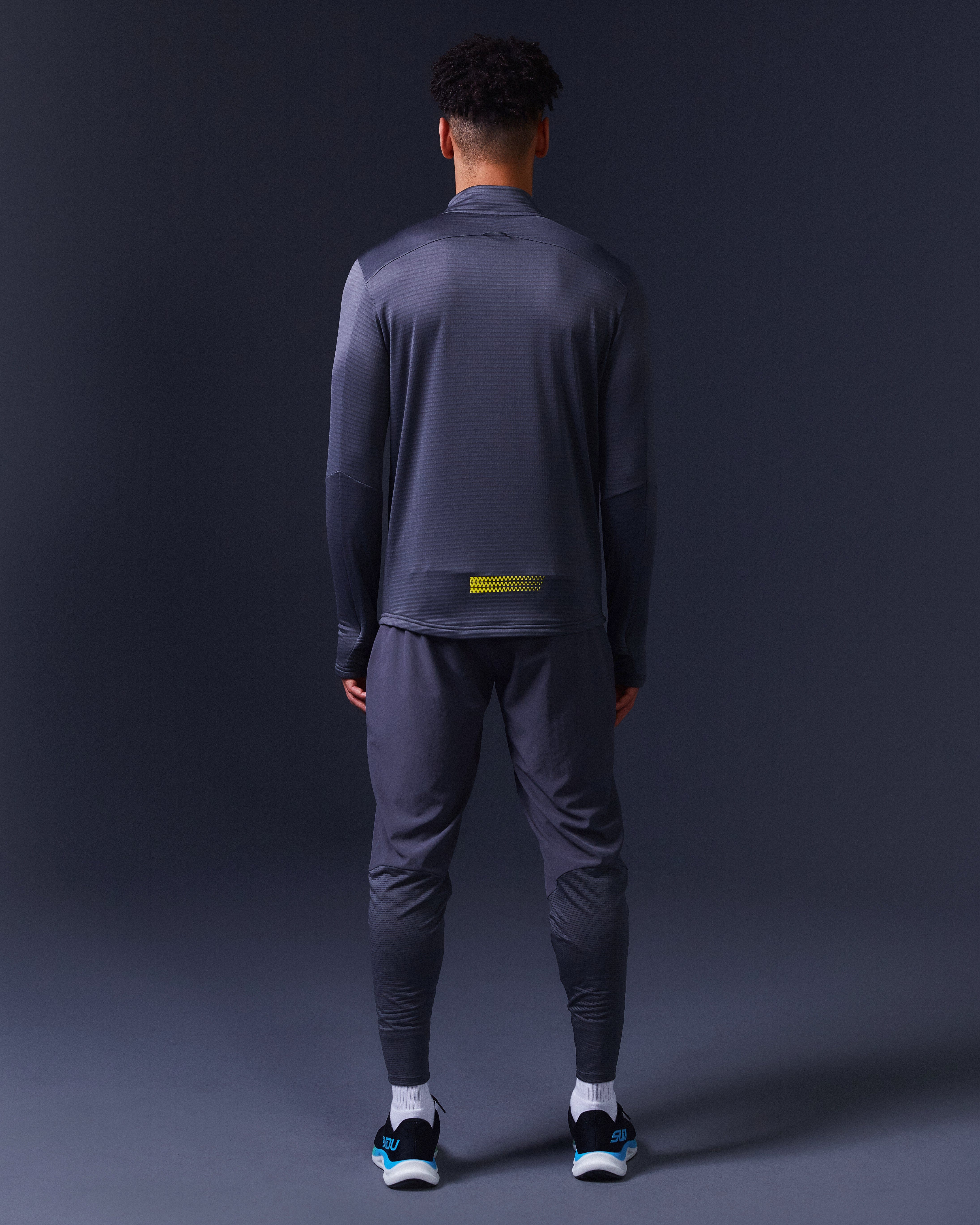 SRZ 01 Zip Mid Layer Jacket - Grey/Yellow - Lightweight Fleece for Hiking, Camping & Outdoor Activities