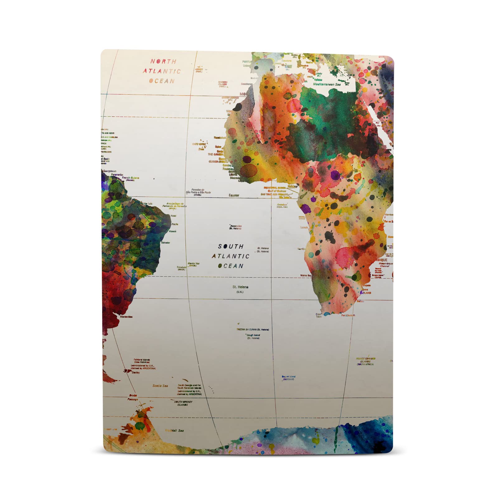 World Map Art Matte Vinyl Skin Cover for Sony PS5 Digital Edition & DualSense Controller - Durable Gaming Protection for Playstation 5 Console & Accessories | Perfect for Gaming Setups, Travel & Home Decor