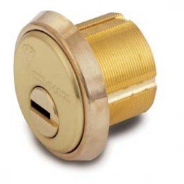 Mul-T-Lock Mortise Cylinder 1-1/8 Inch Brass - High Security Lock Cylinder for Commercial & Residential Doors | Ideal for Office Buildings, Apartments, and Home Security