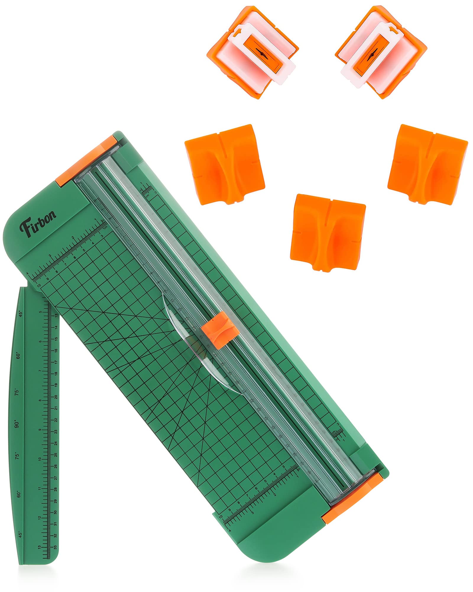Firbon 12 Inch A4 Paper Cutter with 5 Replacement Blades - Precision Paper Trimmer with Side Ruler for Scrapbooking, Crafting, Coupon Cutting, Label Making, Cardstock Projects - Perfect for Home Office, School & DIY Enthusiasts