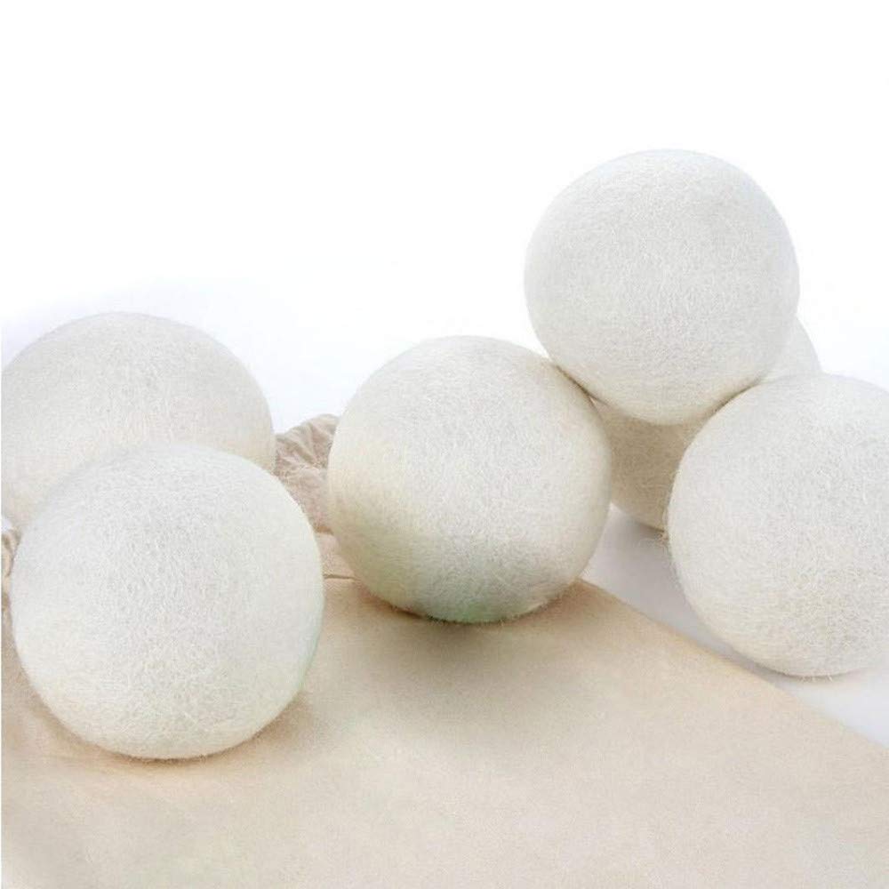 Natural Wool Dryer Balls 2/4-Pack - Reusable Fabric Softener for Laundry, 6cm Eco-Friendly Dryer Balls - Reduce Static & Wrinkles for Faster Drying (Perfect for Baby Clothes, Towels & Delicates)