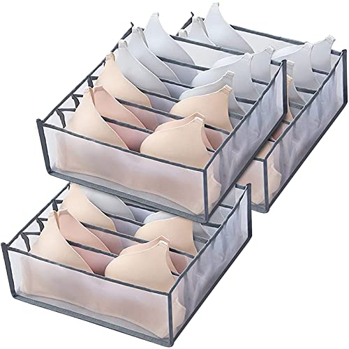 3PCS(Bra Grids,Gray)