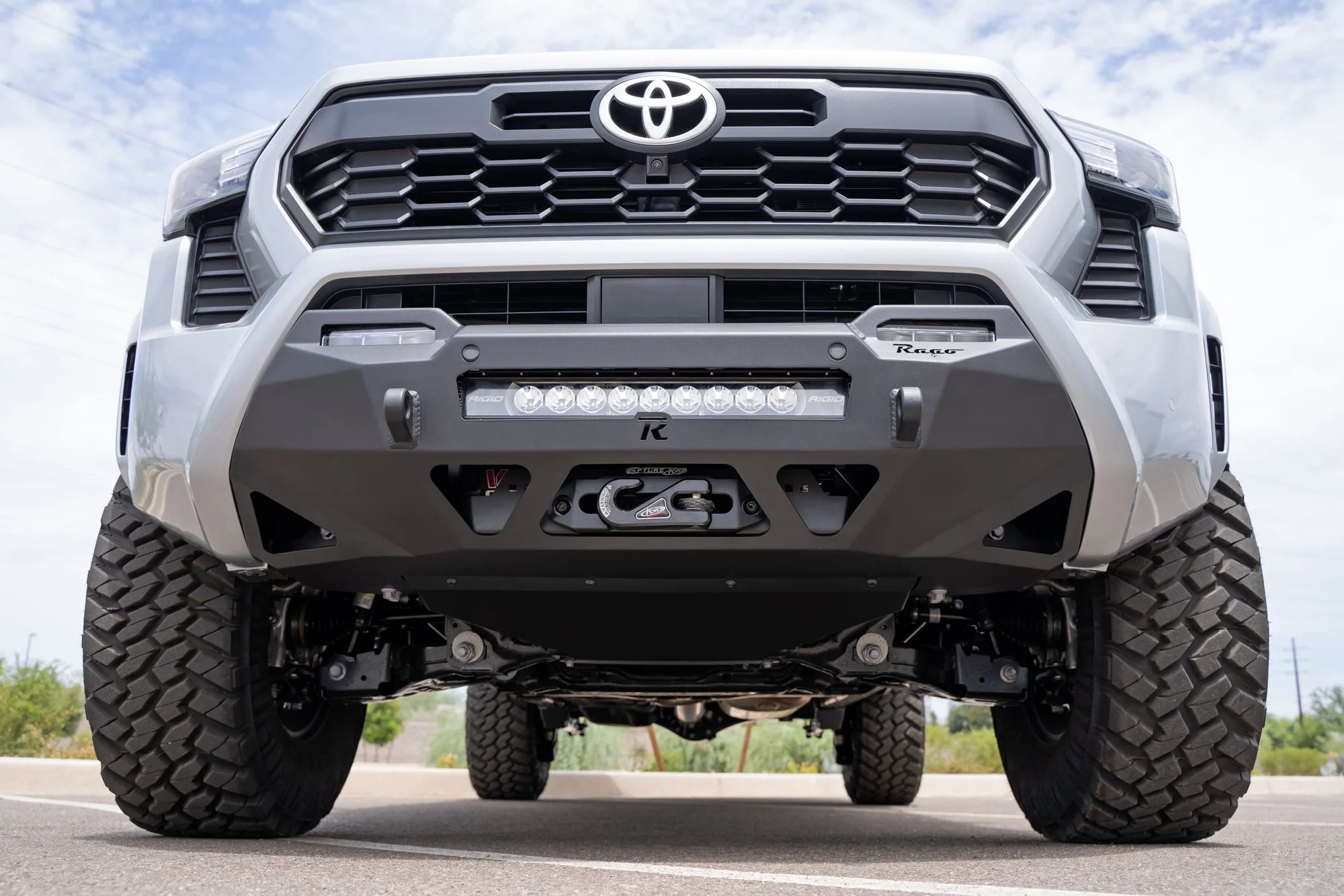 Rago Fabrication Center Mount Winch Front Bumper for 2024+ Toyota Tacoma | Heavy-Duty Off-Road Protection | Perfect for Trail Riding & Rock Crawling