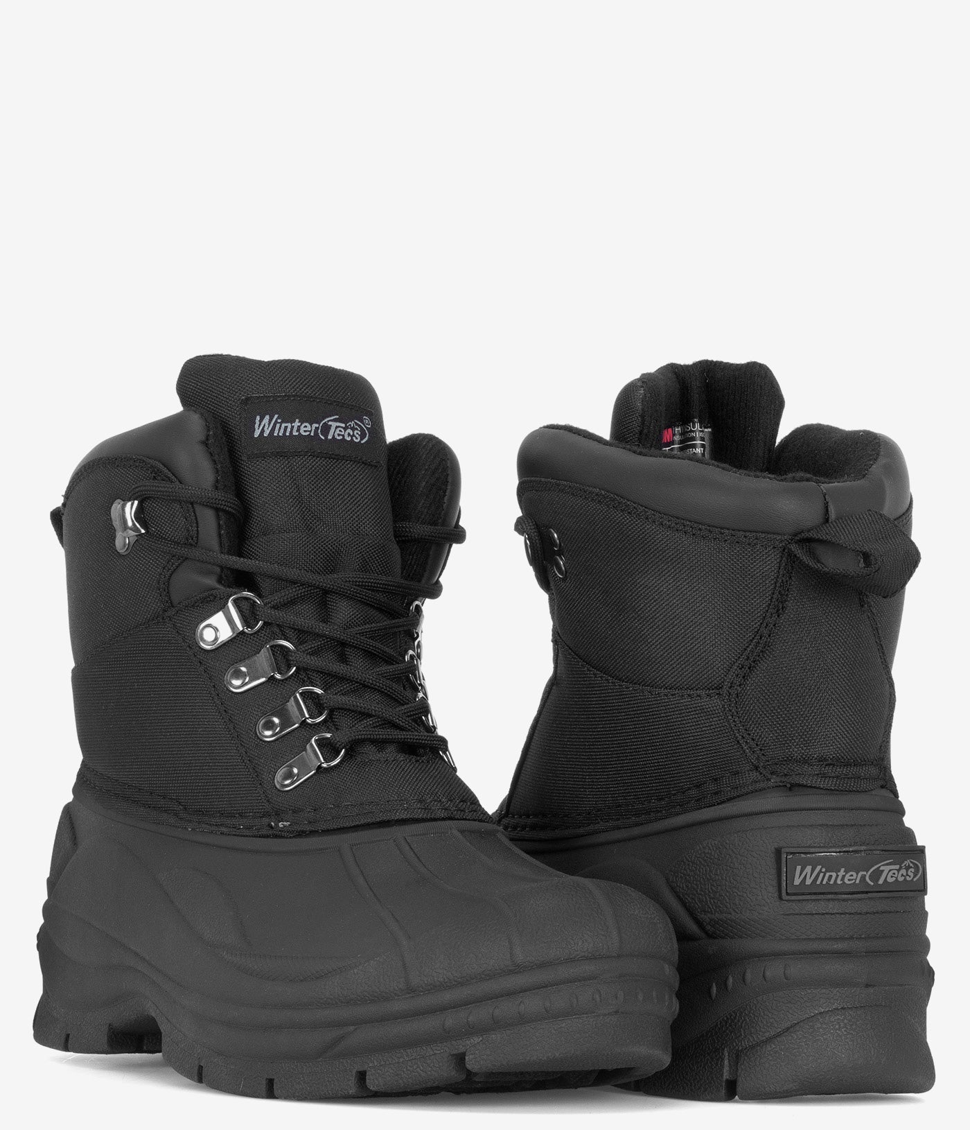Men's Winter Tecs Nylon Boots - Waterproof Insulated Snow Boots for Hiking, Walking & Outdoor Activities in Cold Weather
