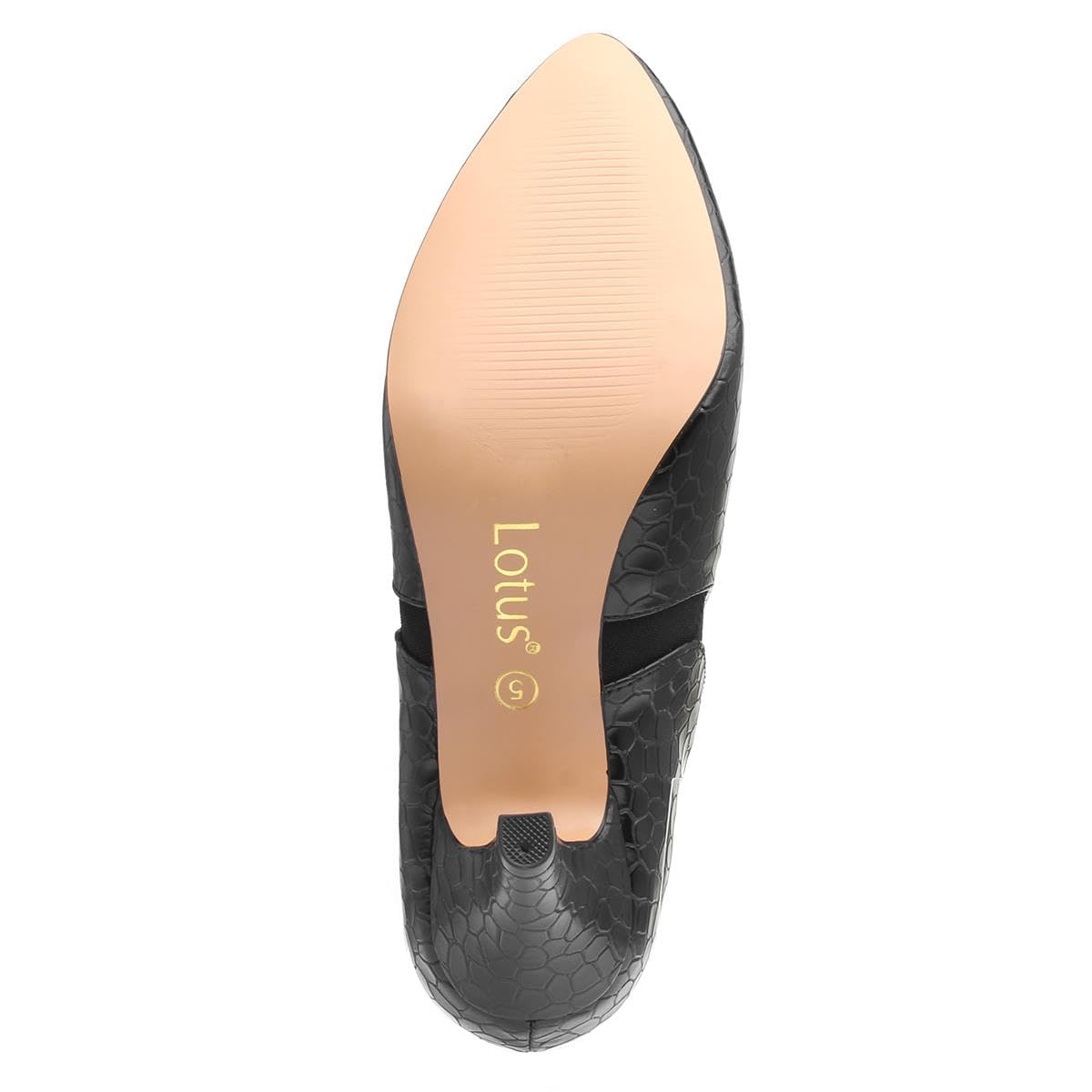 Lotus Kristina Women's Black Dress Pumps - UK Size 8 - Elegant Pointed Toe Formal Shoes for Office, Wedding & Evening Events