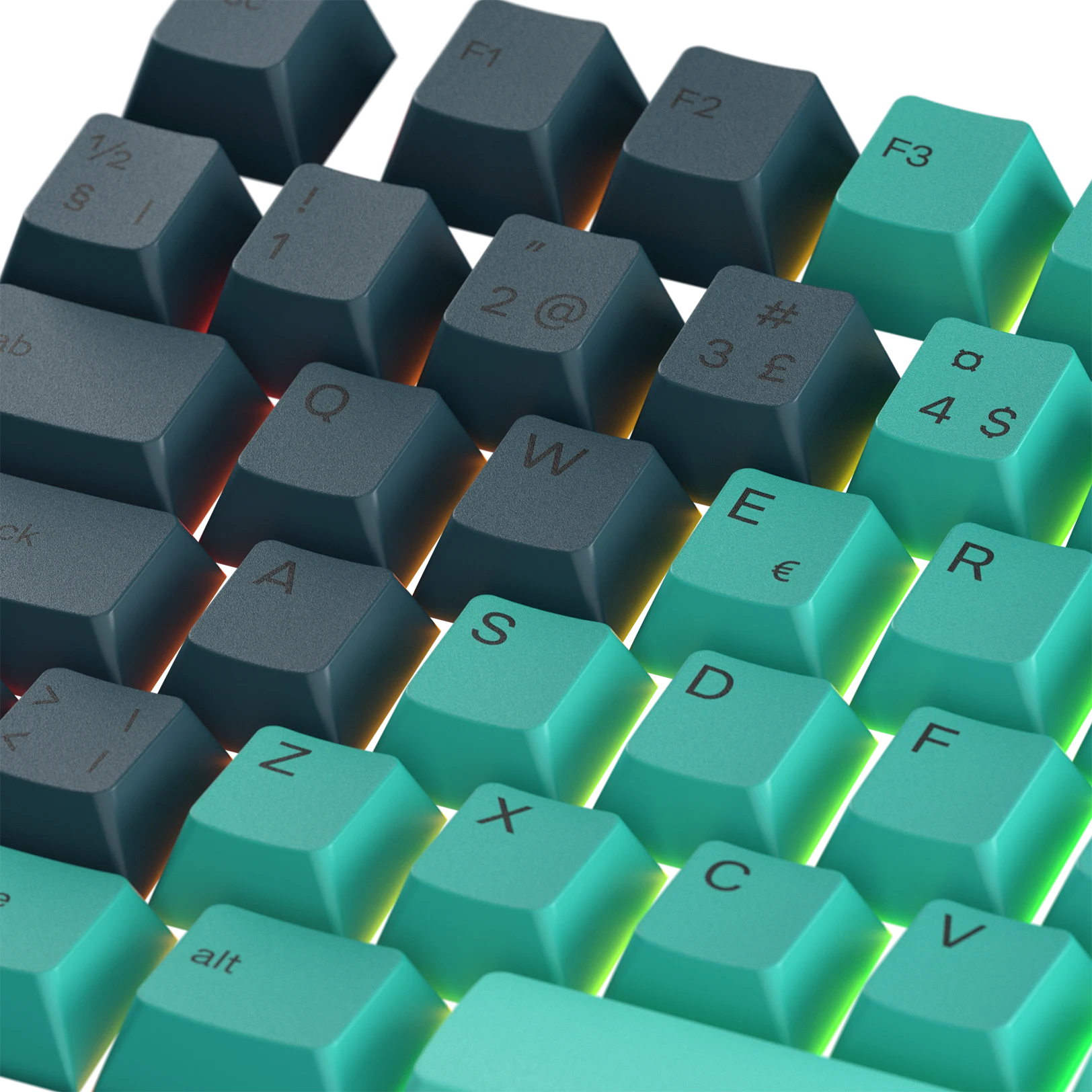 Rainforest Nordic Keycaps for Mechanical Keyboards - Custom Cherry MX Keycap Set for Gaming & Typing (Office, Home, Gaming PC Setup)
