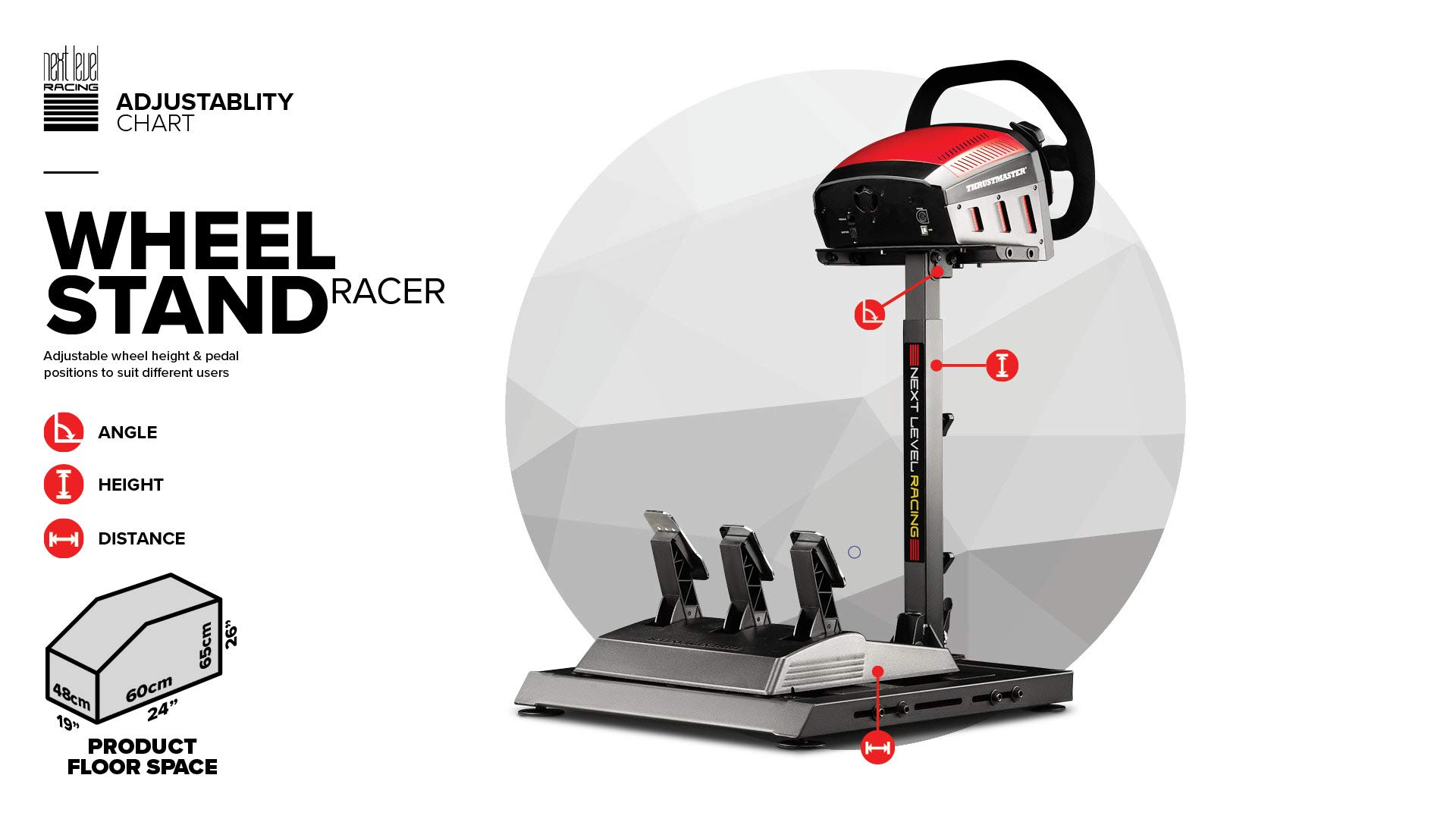 Next Level Racing Wheel Stand for Sim Racing - Universal Fit for All Steering Wheels | Perfect for PC, PS5, Xbox Gaming Setup & Home Racing Simulator