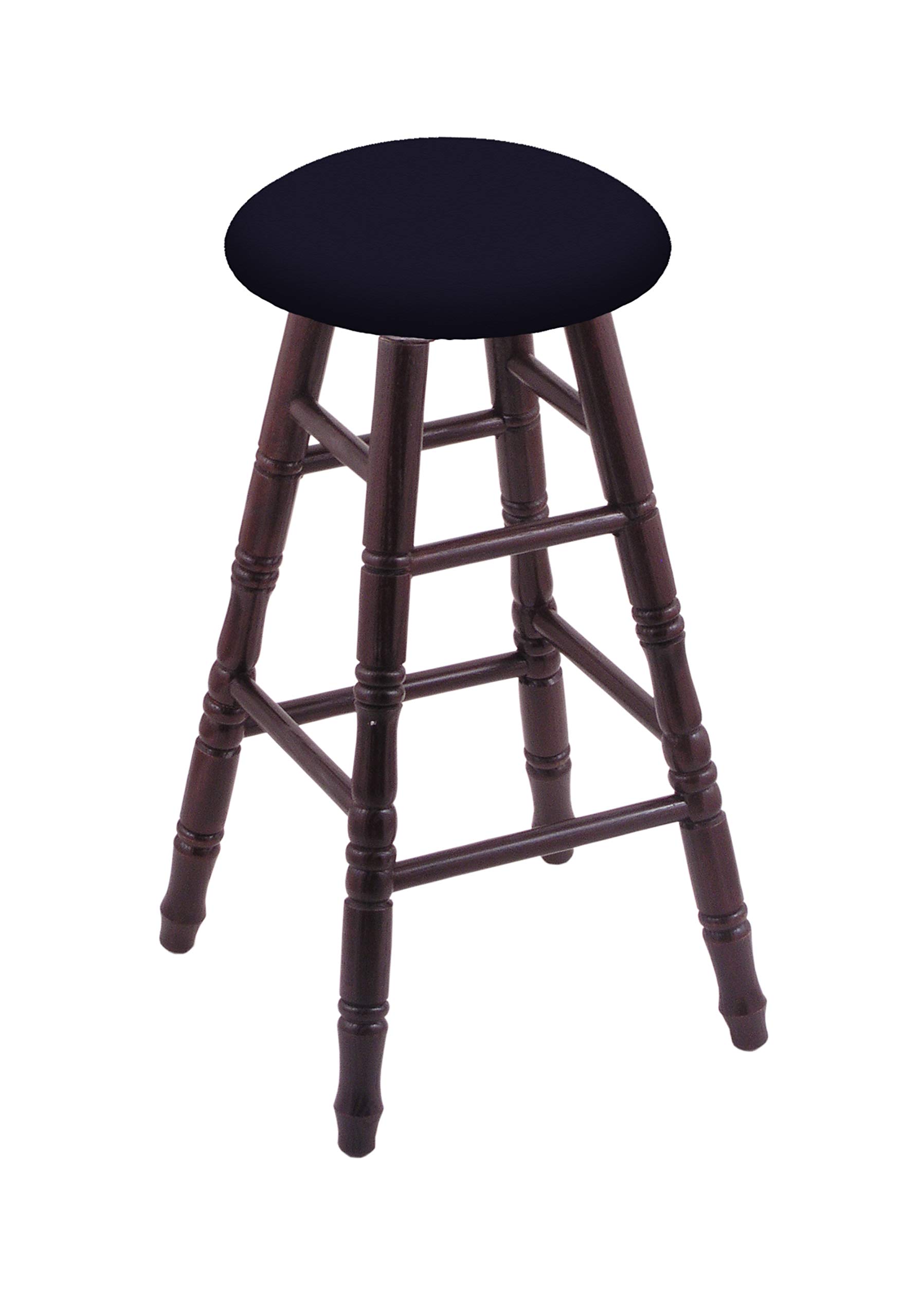 Dark Cherry Oak Bar Stool with Canter Twilight Seat - Rustic Pub & Kitchen Counter Height Stool for Home Bar, Breakfast Nook, and Restaurant Use