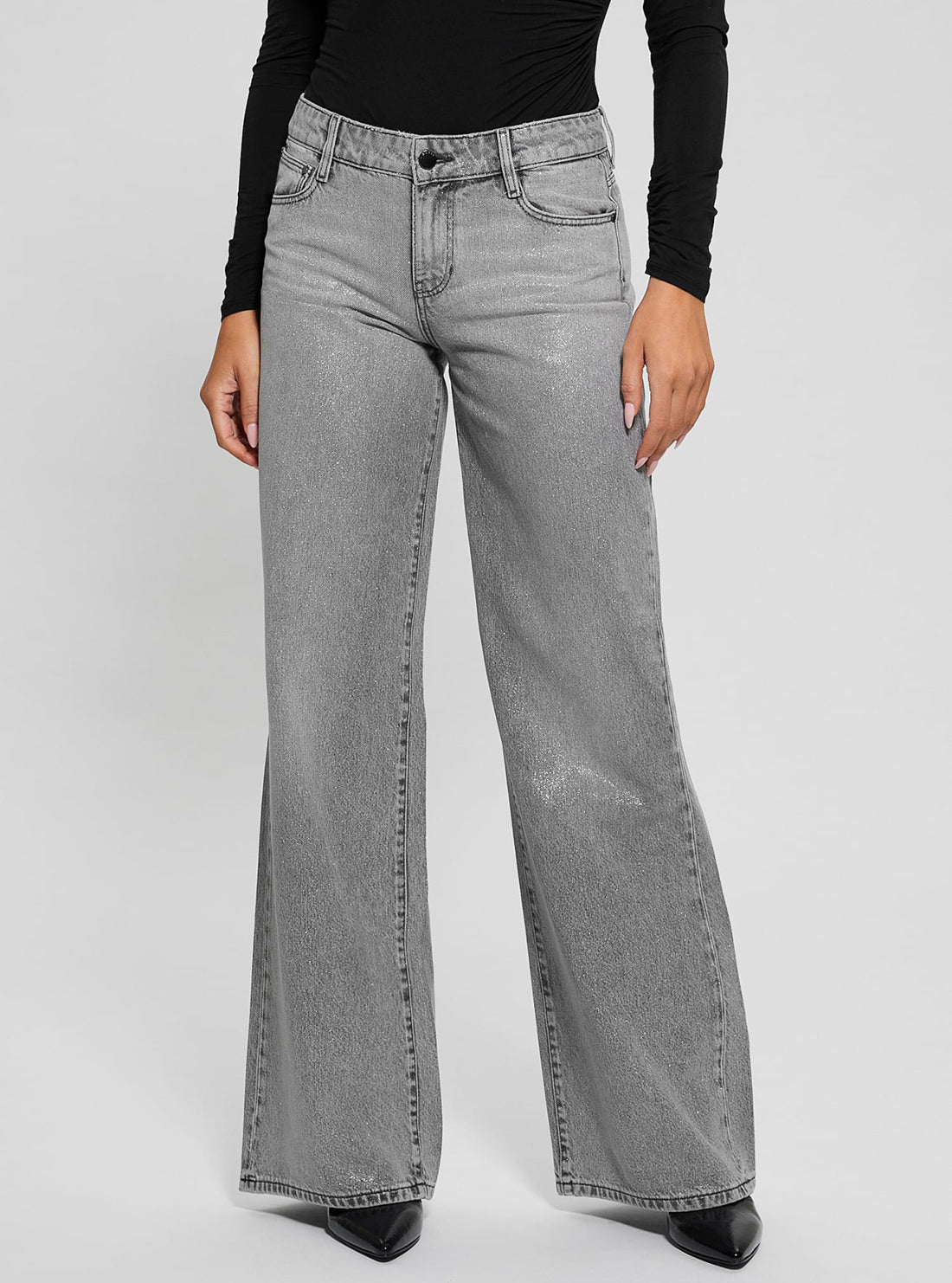 Stylish Light Wash Grey Palazzo Denim Jeans for Women - Perfect for Casual Outings, Date Nights & Summer Fashion