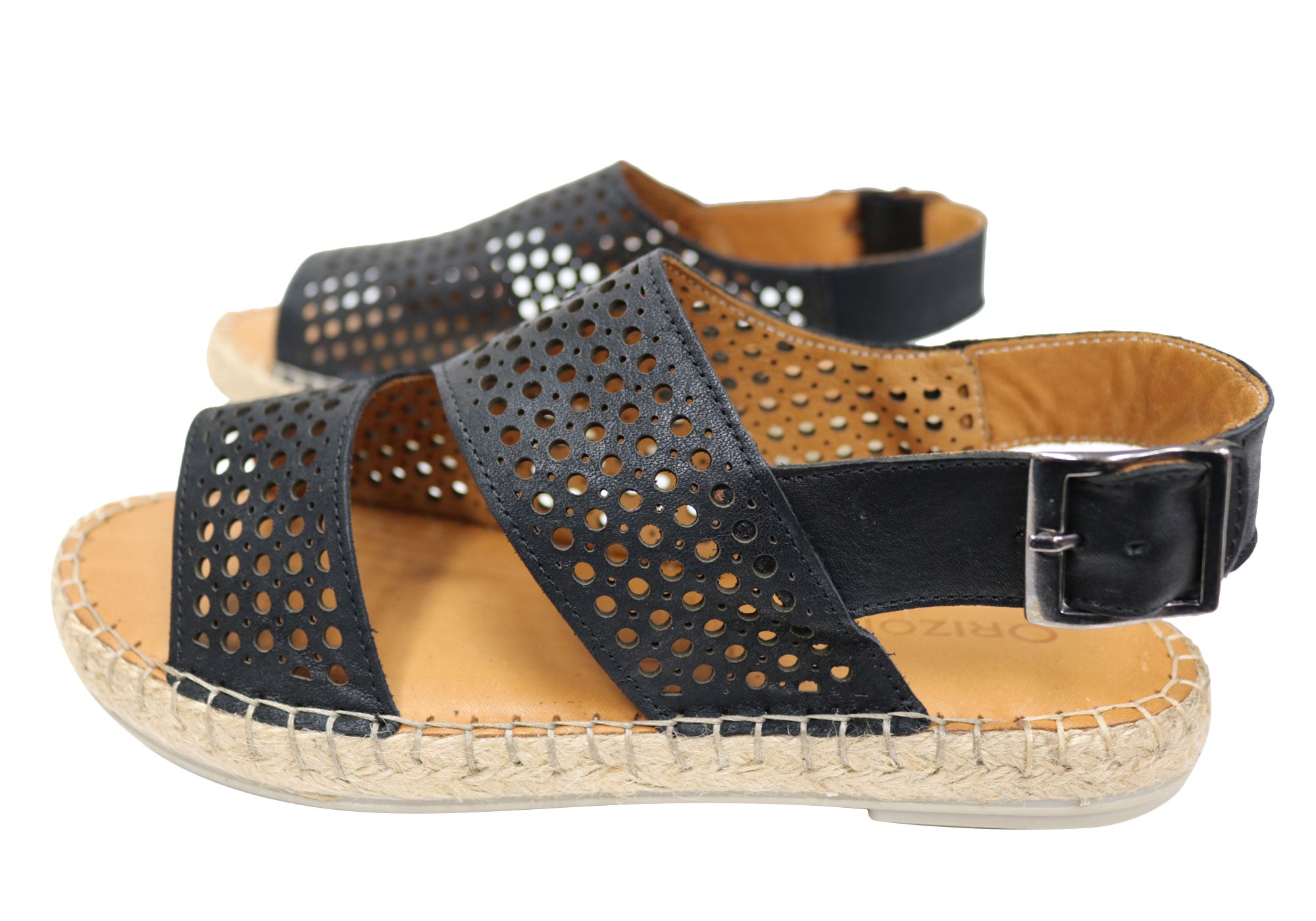 Orizonte Cove Women's European Leather Comfortable Espadrille Sandals - Stylish Summer Walking Shoes for Beach, Vacation & Casual Outings