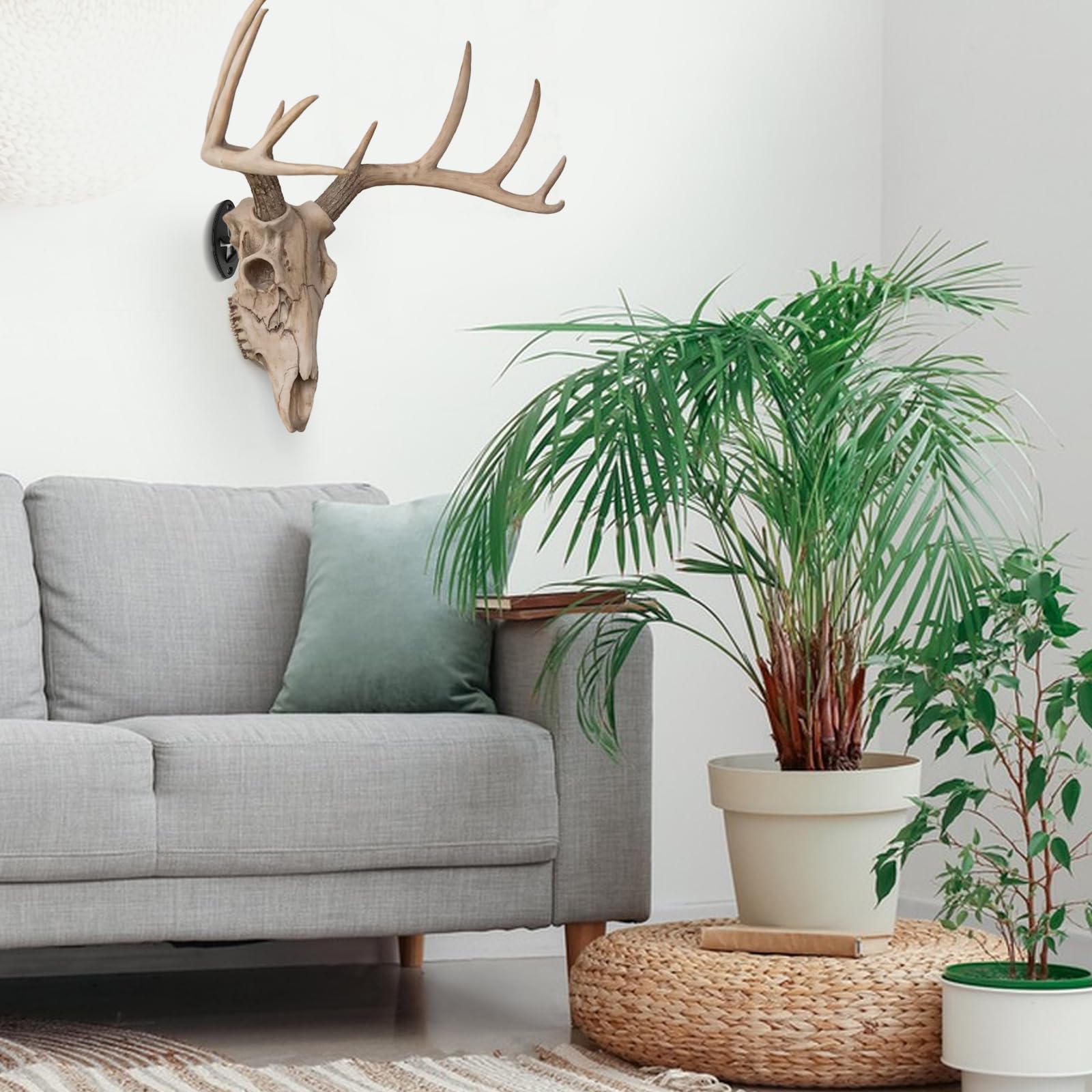 10 Pack European Deer Skull Hanger - Adjustable Metal Taxidermy Mount for Hunting Trophies (5 Positions) - Perfect for Cabin, Man Cave, or Outdoor Display of Deer, Elk & Antler Decor