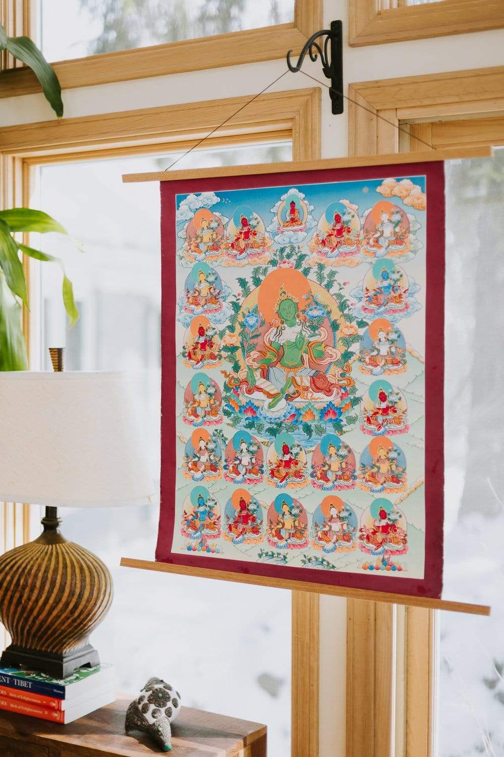21 Tara Tibetan Thangka - Authentic Hand-Painted Buddhist Art for Meditation & Home Decor | Perfect for Spiritual Practice, Yoga Studios & Gift Giving