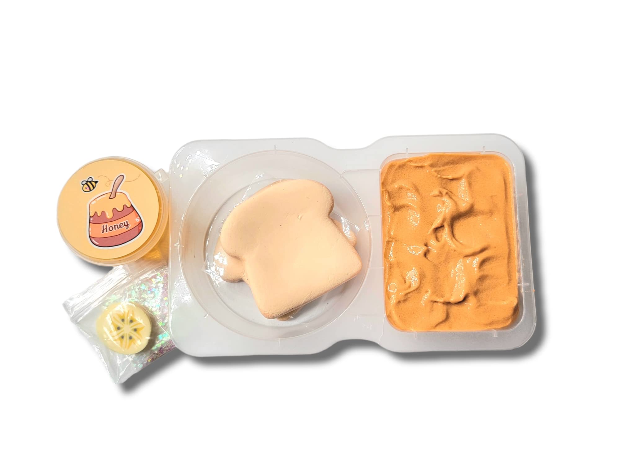 Peanut Butter Banana & Honey Toast DIY Handmade Scented Slime Kit - Fun Sensory Play for Kids & Stress Relief for Adults - Perfect for Birthday Gifts & Classroom Activities