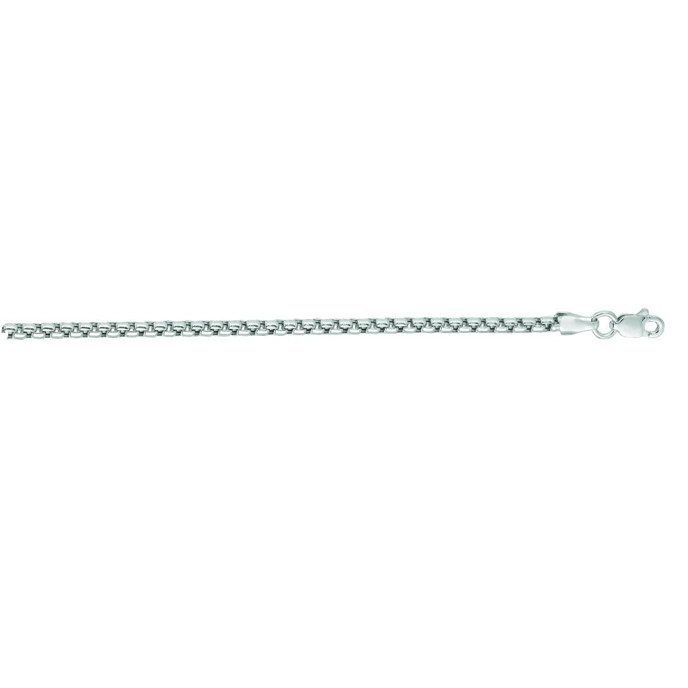 14K Gold 2.5mm Lite Round Box Chain Necklace - Dainty & Elegant Jewelry for Women, Perfect for Layering, Everyday Wear & Special Occasions