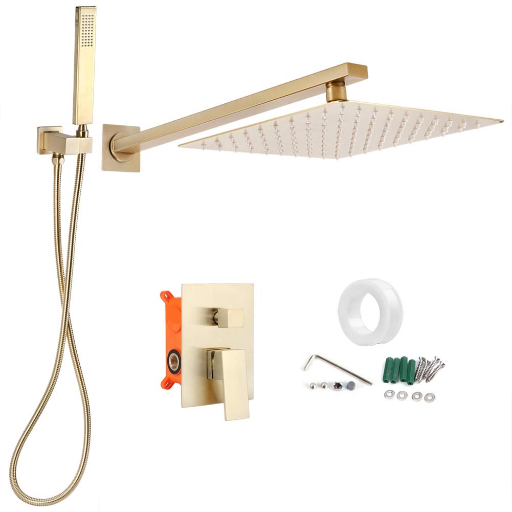 Dual Function Hand Shower with G1/2in Connection - Concealed Installation Top Sprayer for Bathroom & Shower - Perfect for Spa-Like Experience and Water-Saving Shower Upgrade